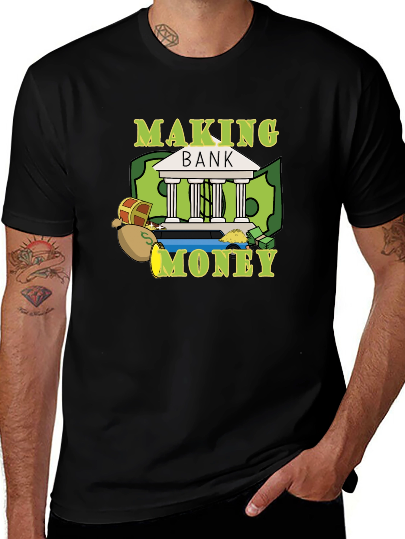 Making Bank Graphic Tee - Black