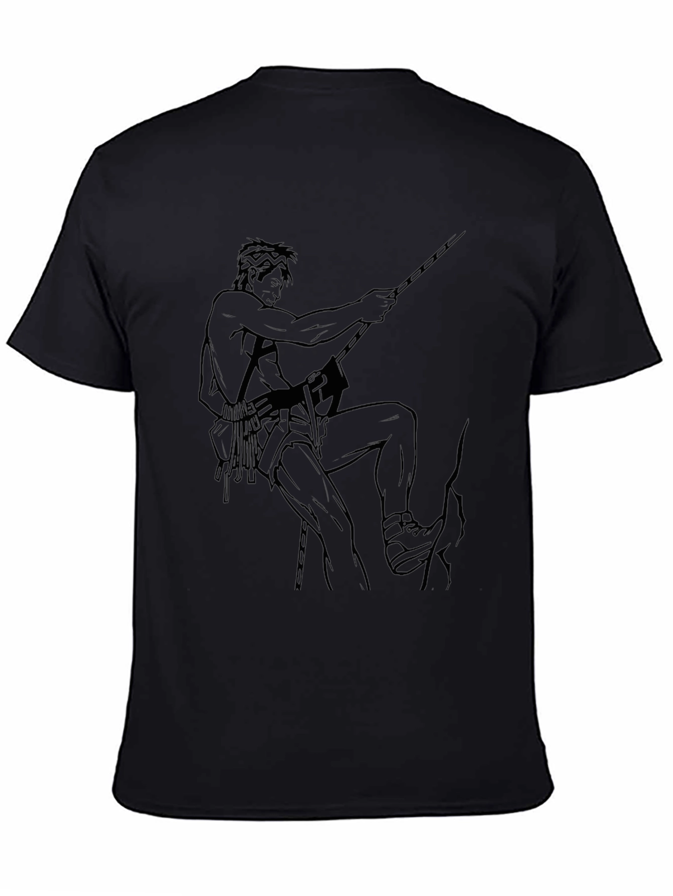 Climbing Man Graphic Tee - Black T-Shirt