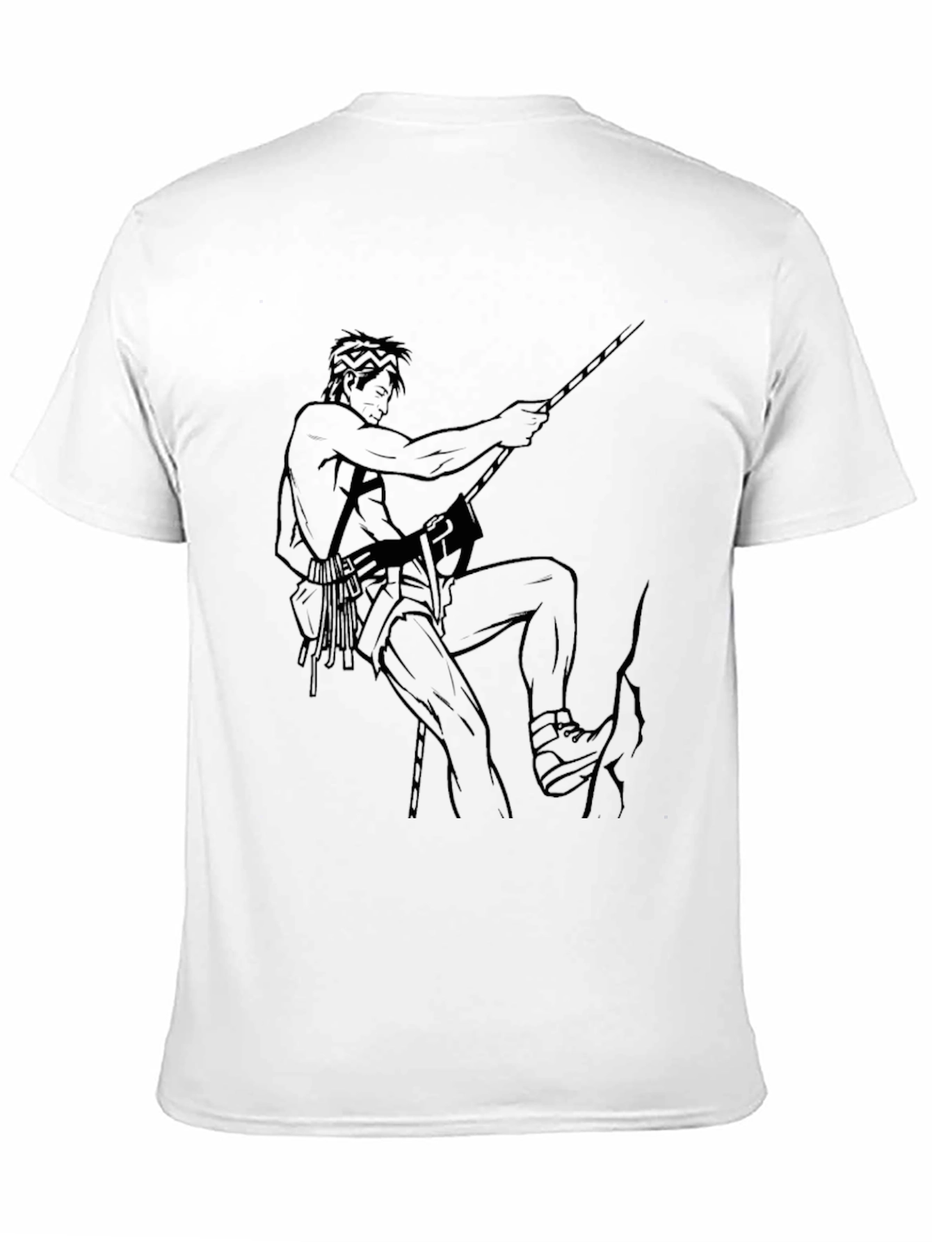 Climbing Man Graphic Tee - Black T-Shirt