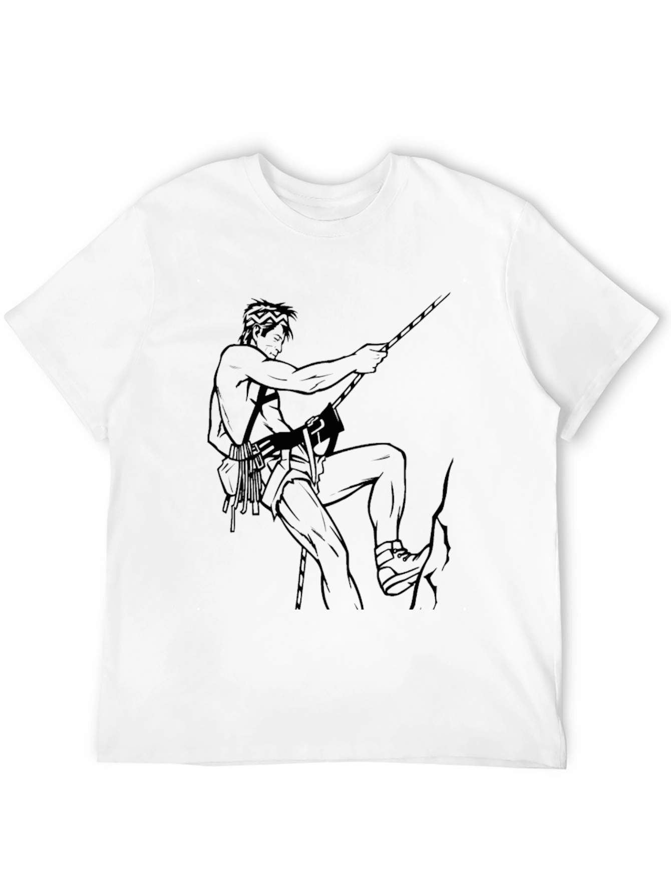 Climbing Man Graphic Tee - Black T-Shirt