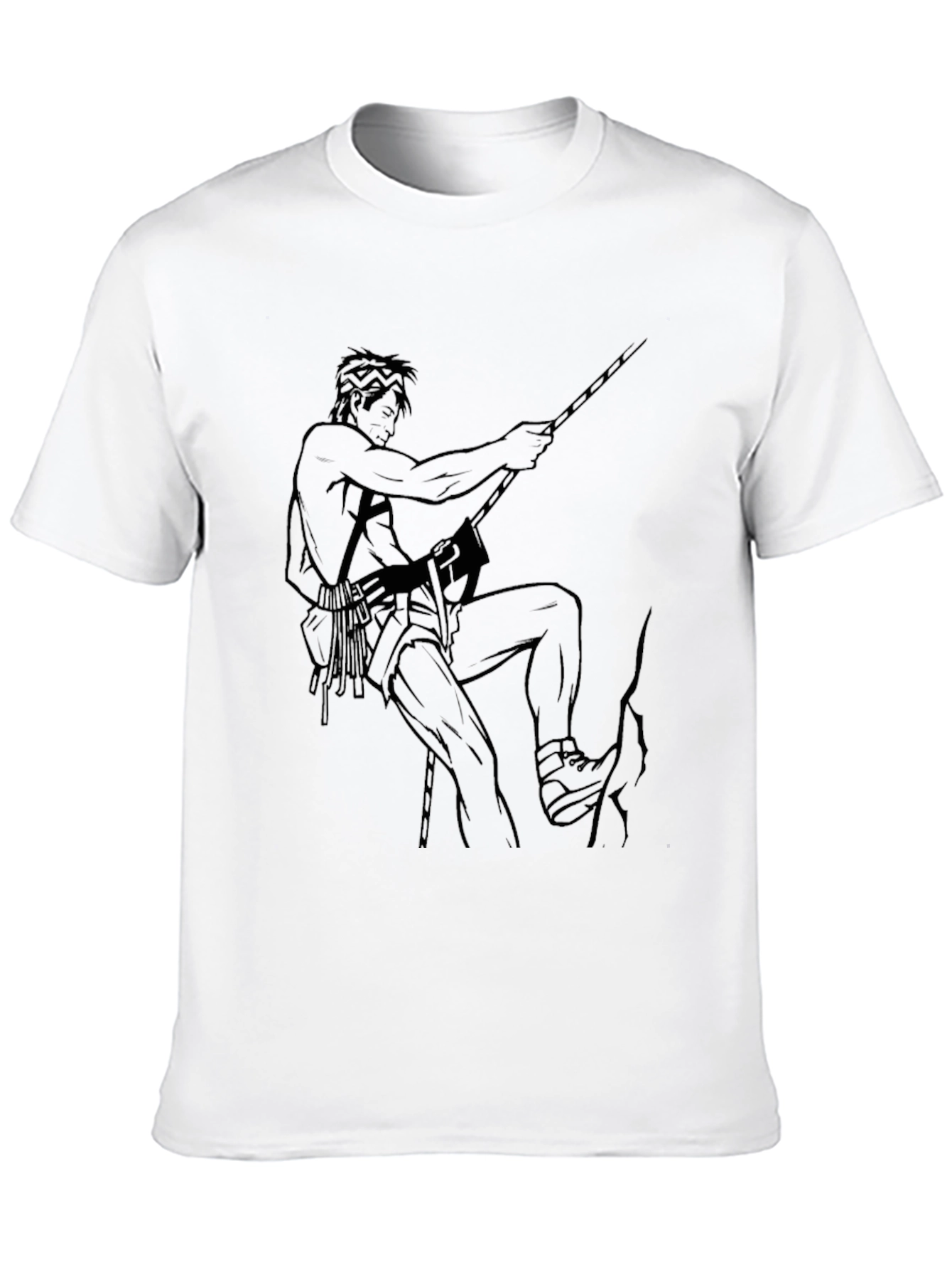 Climbing Man Graphic Tee - Black T-Shirt