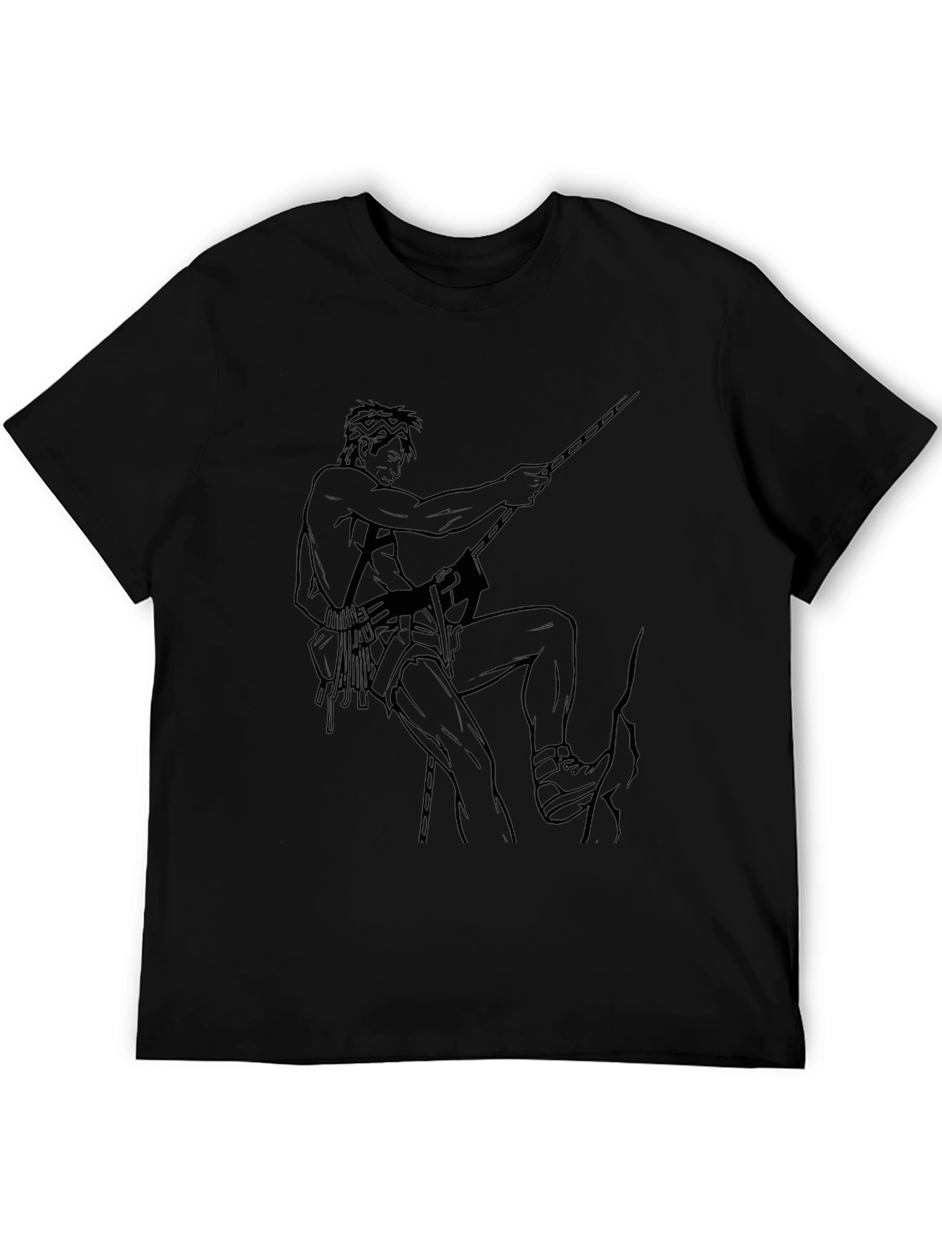 Climbing Man Graphic Tee - Black T-Shirt