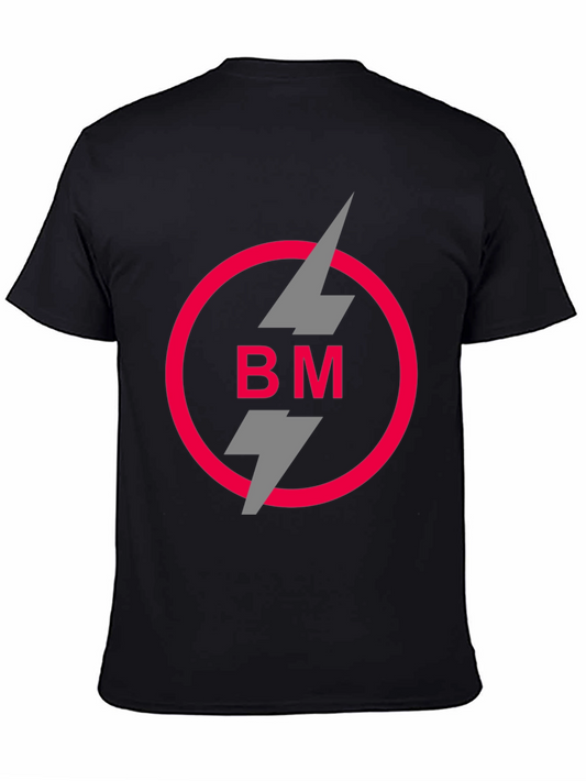 Bold BM Logo Graphic Tee - Stylish Black T-Shirt