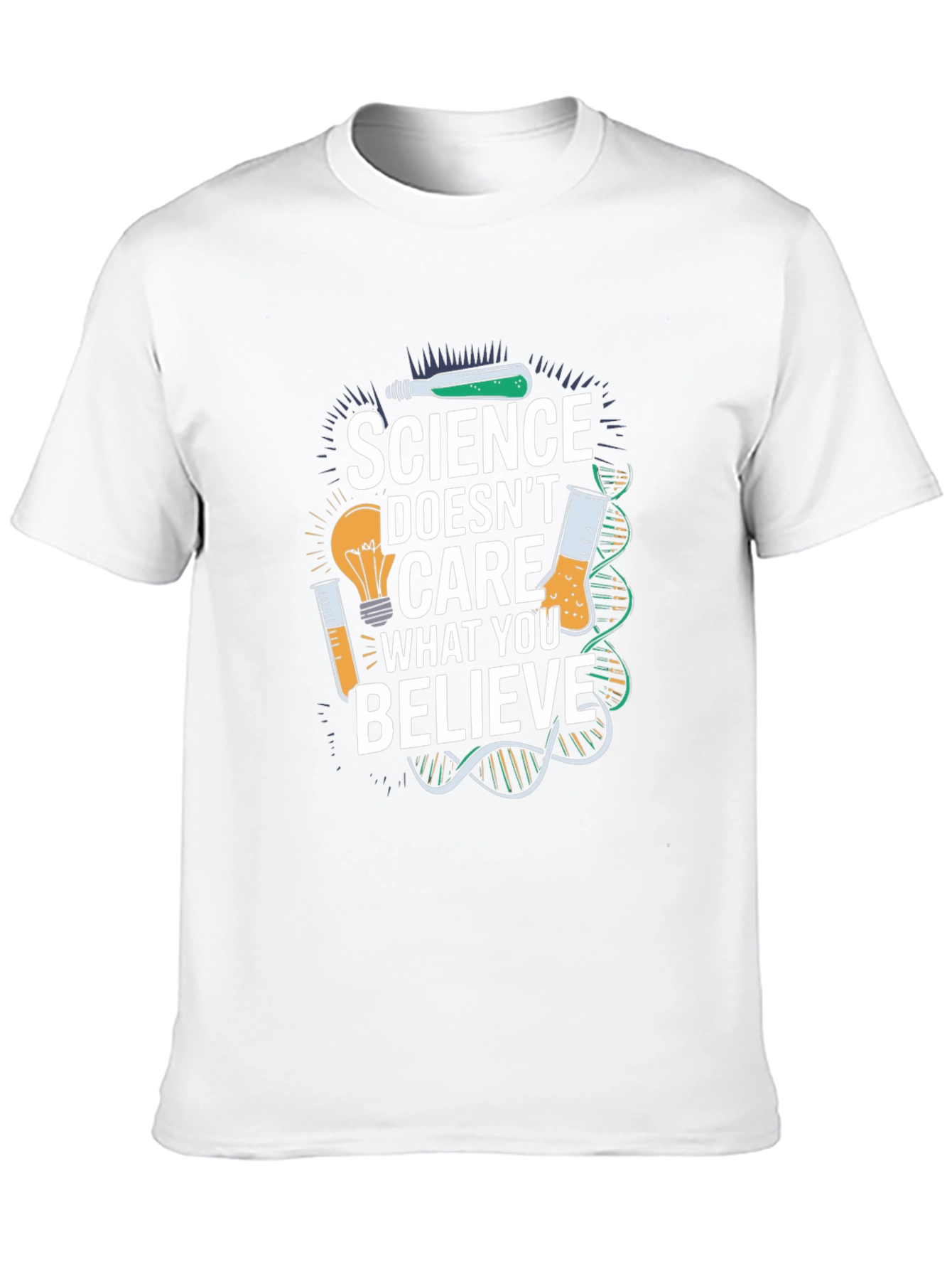 Science Doesnt Care T-Shirt - Black Crew Neck