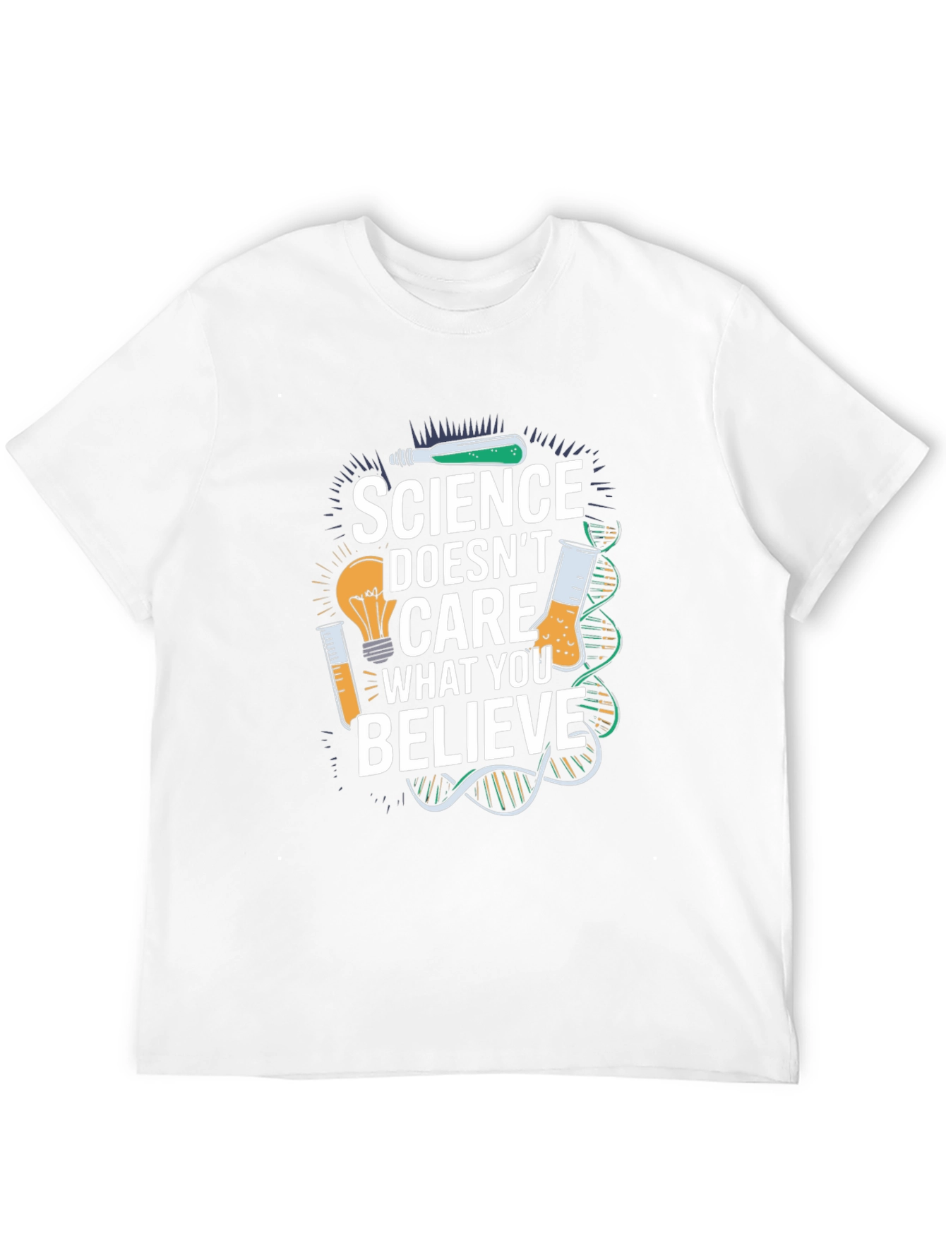 Science Doesnt Care T-Shirt - Black Crew Neck