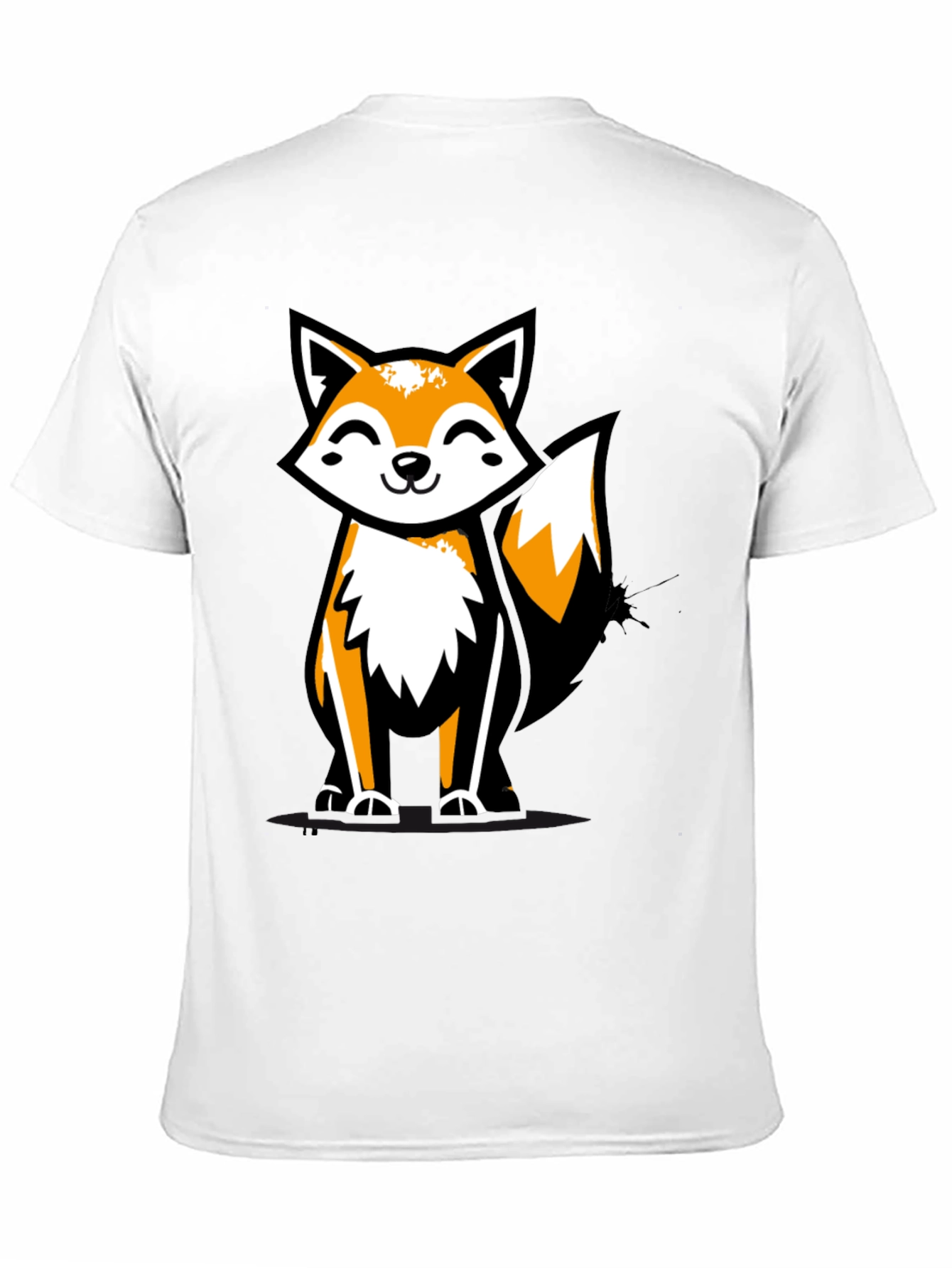 Fun Fox Graphic Tee - Black Casual T-Shirt