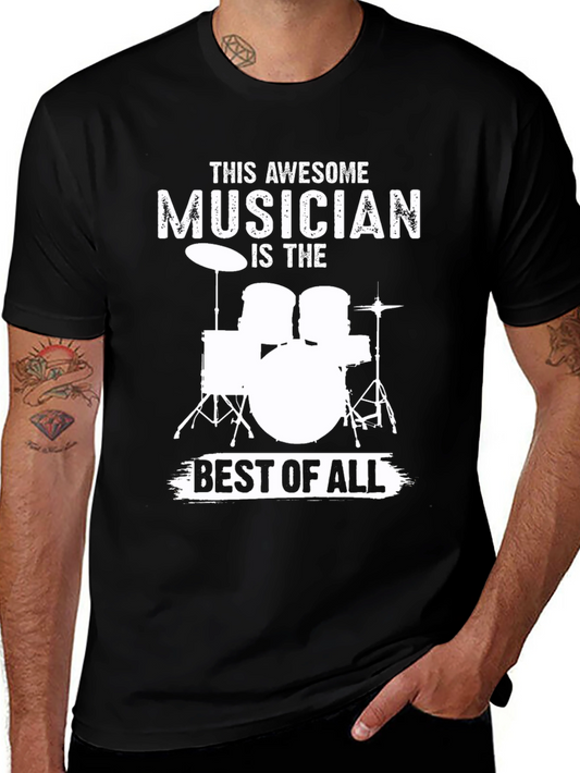 Awesome Musician Drum Set T-Shirt