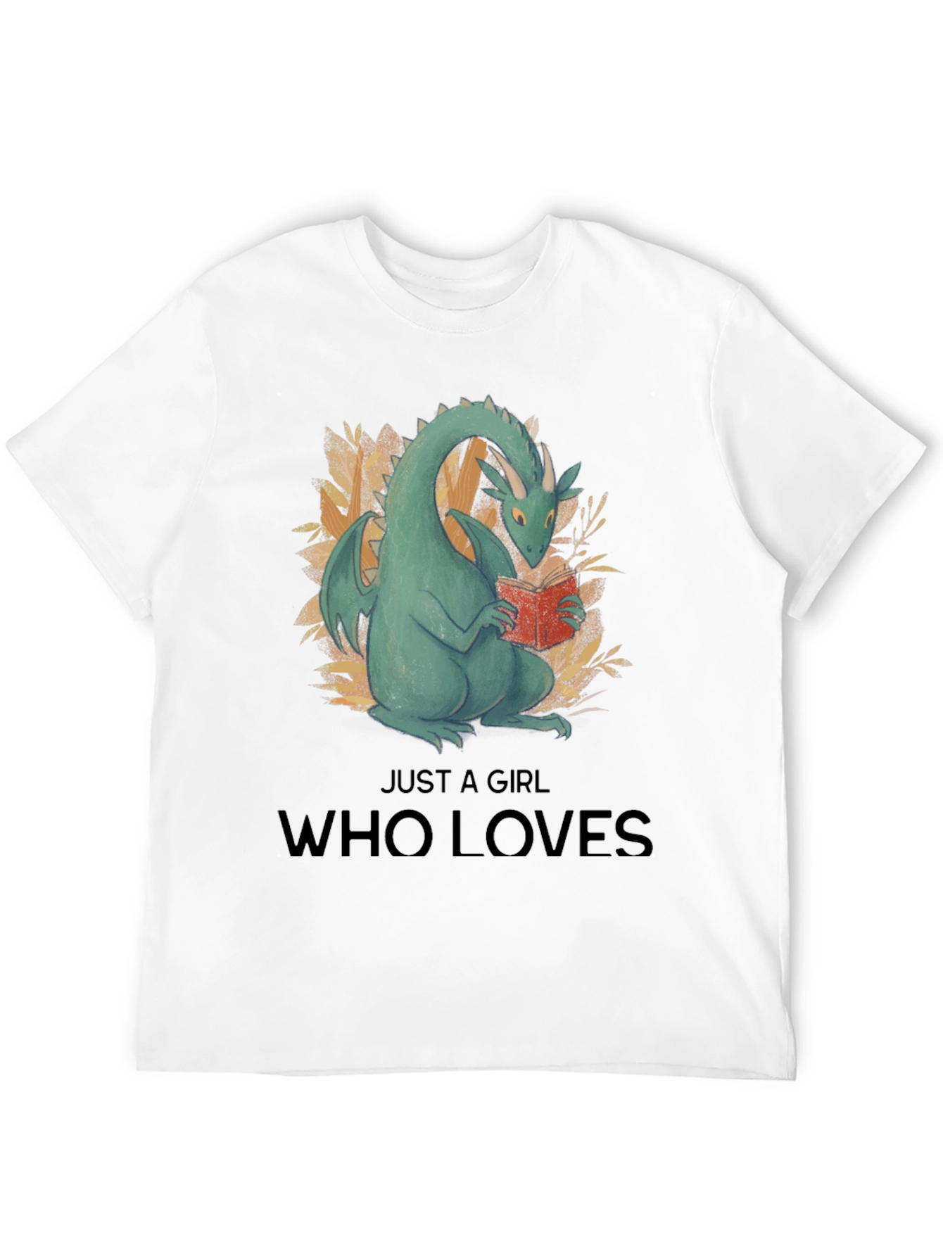 Dragon Reading Book Graphic T-Shirt