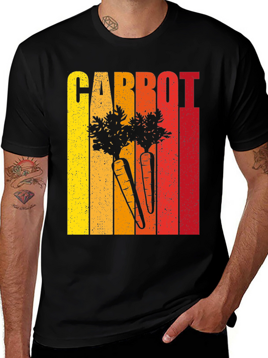 Retro Carrot Graphic Tee - Vintage Style Shirt