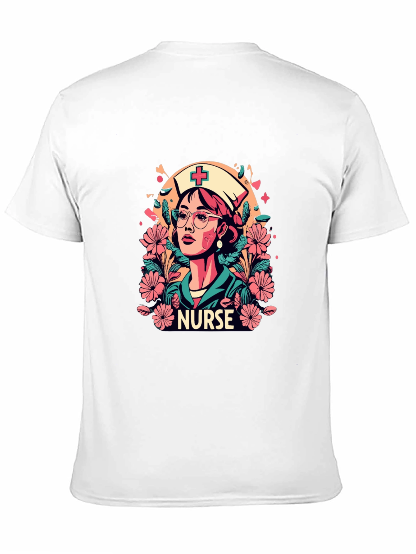 Nurse Floral Graphic T-Shirt - Unisex Style