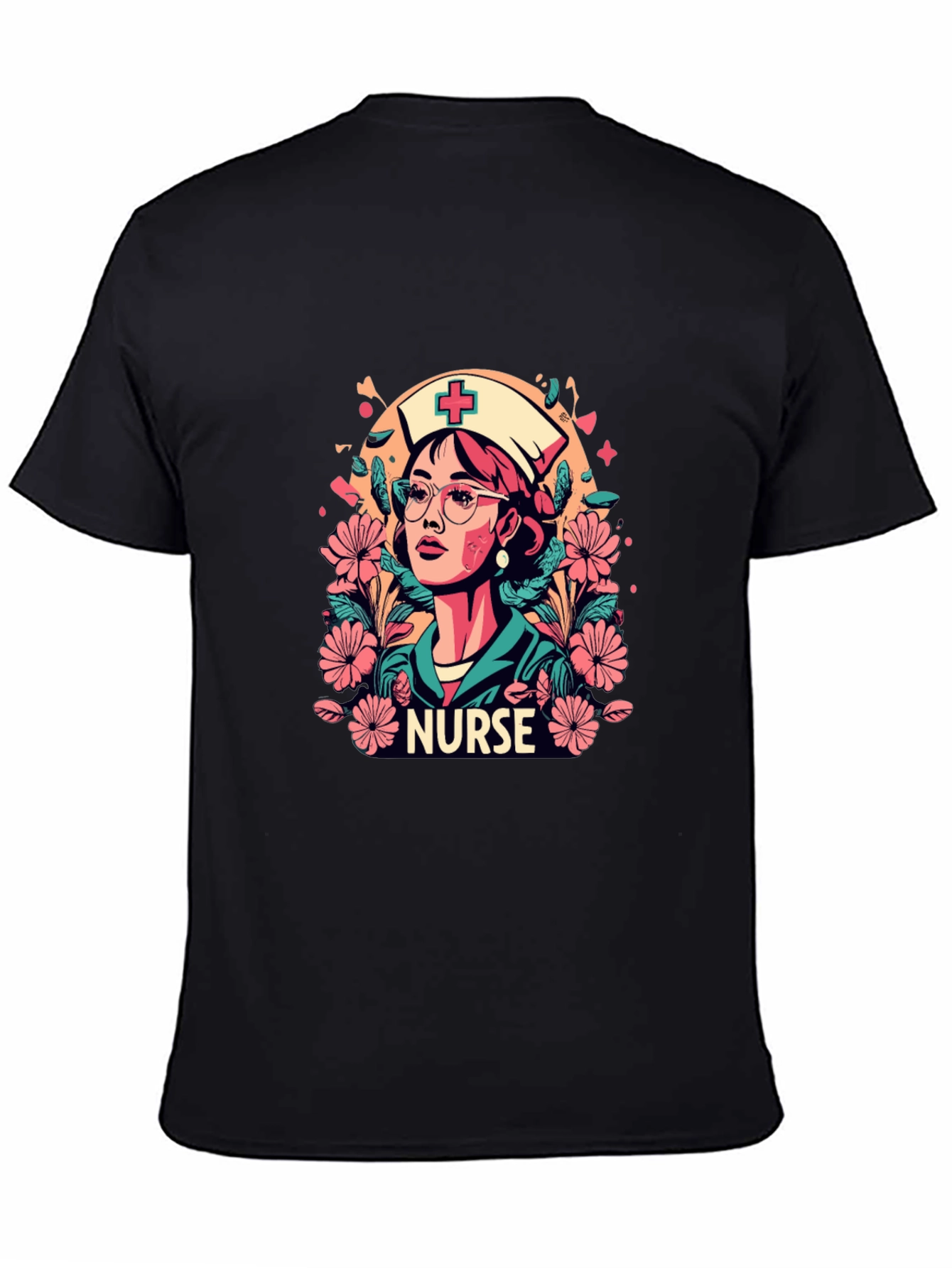 Nurse Floral Graphic T-Shirt - Unisex Style