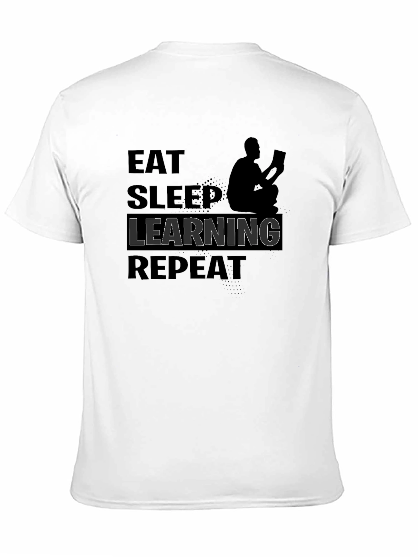 Eat Sleep Learning Repeat Black Graphic Tee