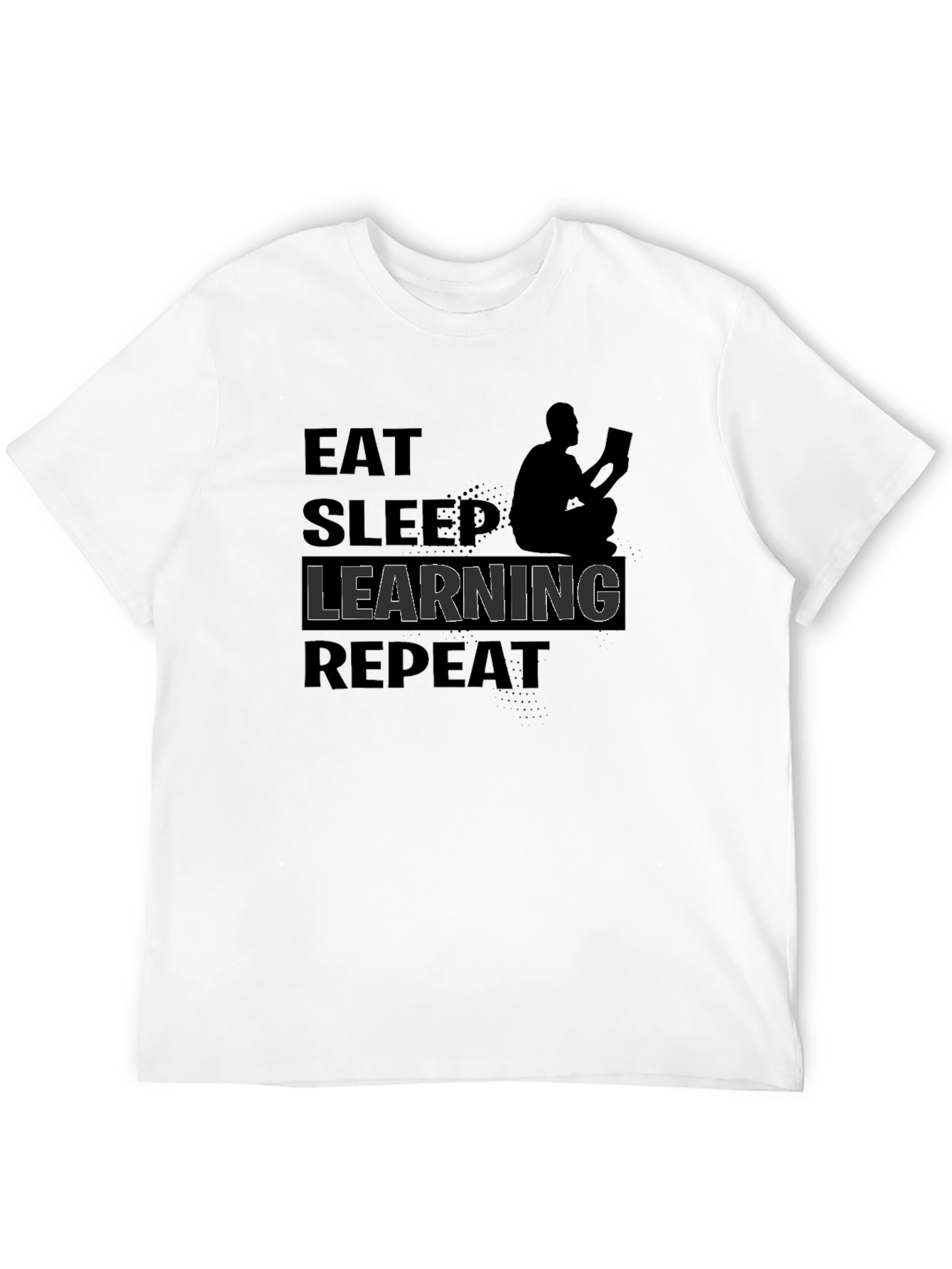 Eat Sleep Learning Repeat Black Graphic Tee