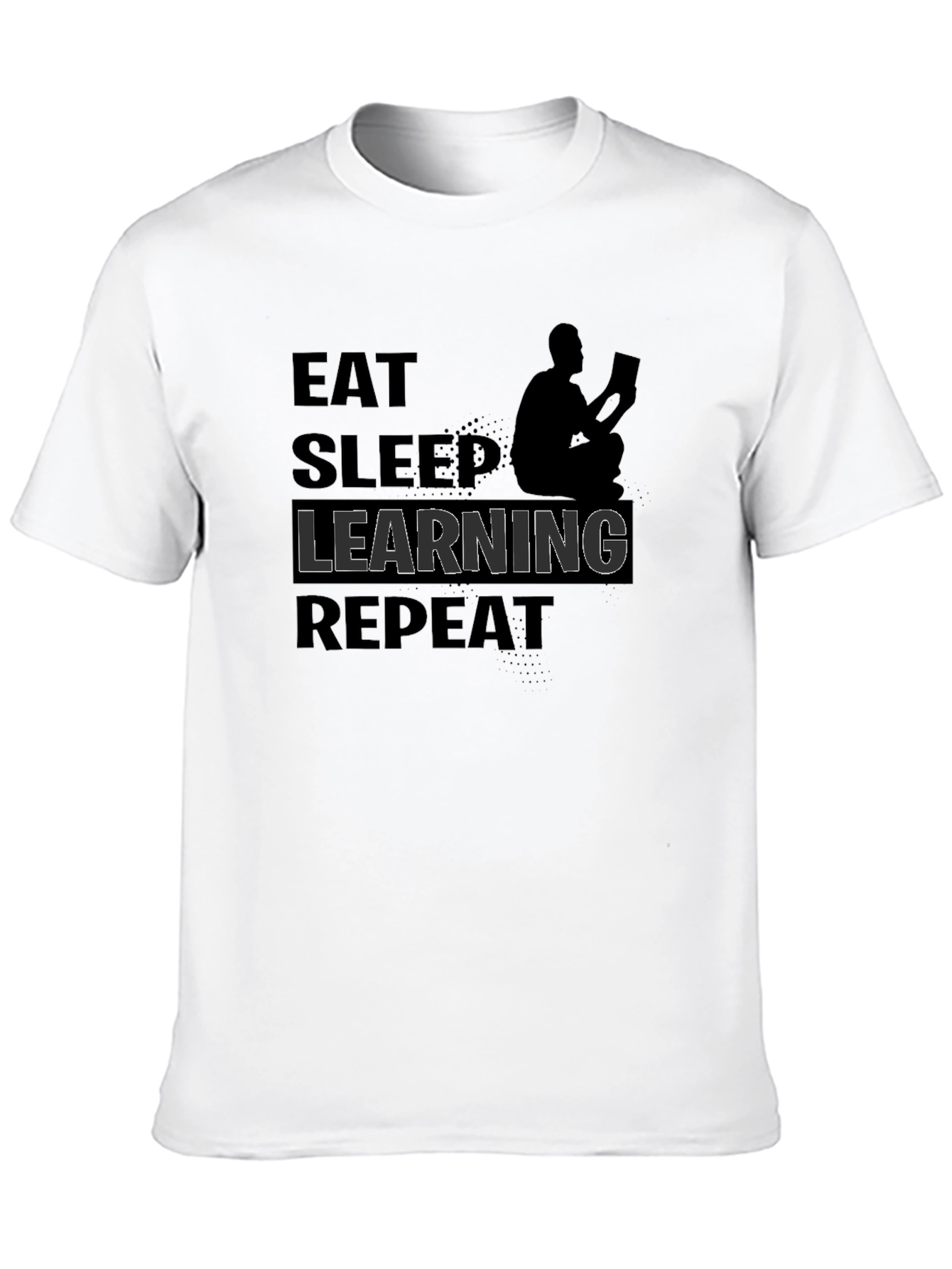 Eat Sleep Learning Repeat Black Graphic Tee