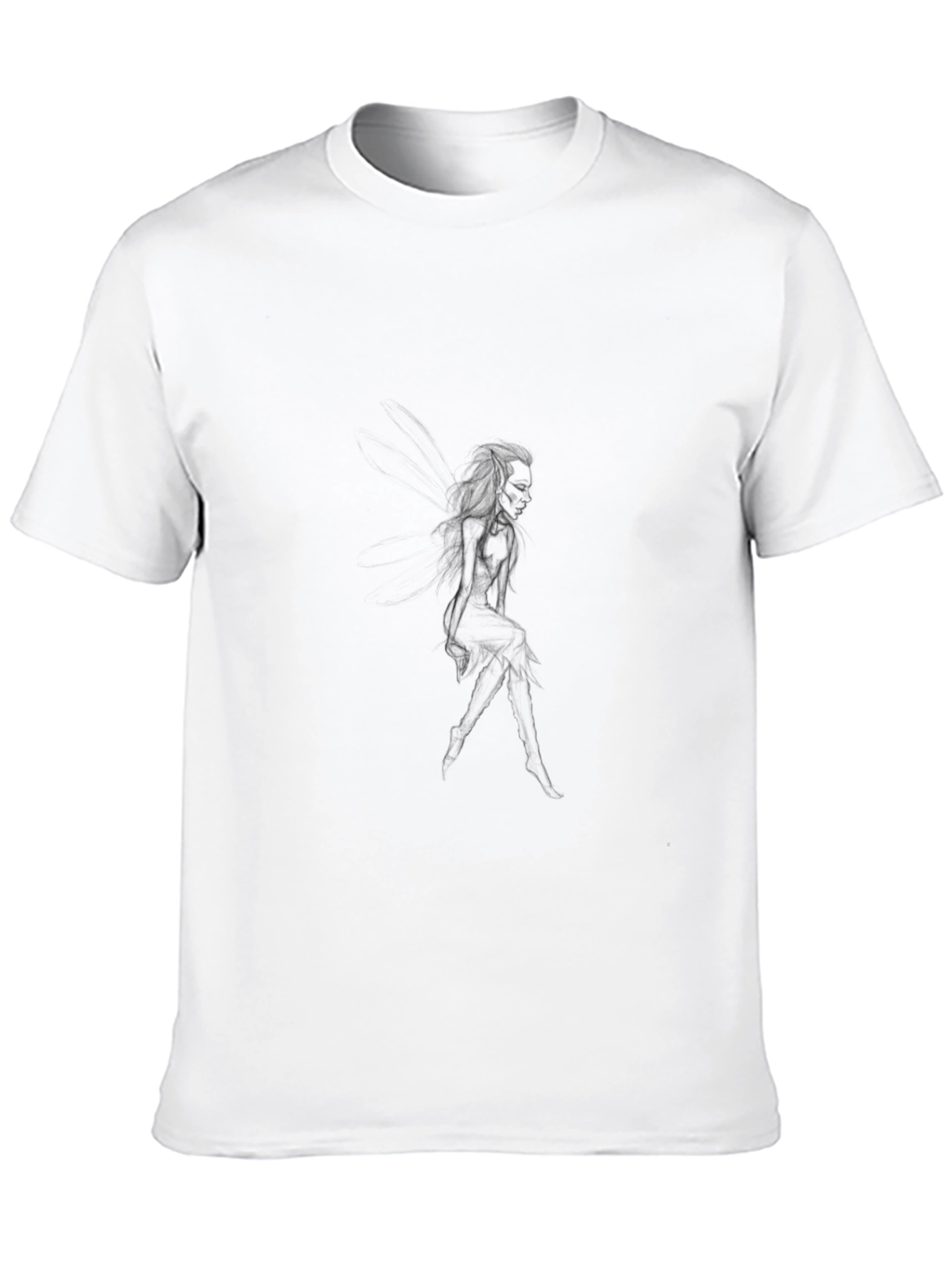 Sketch Fairy Graphic Black Tee