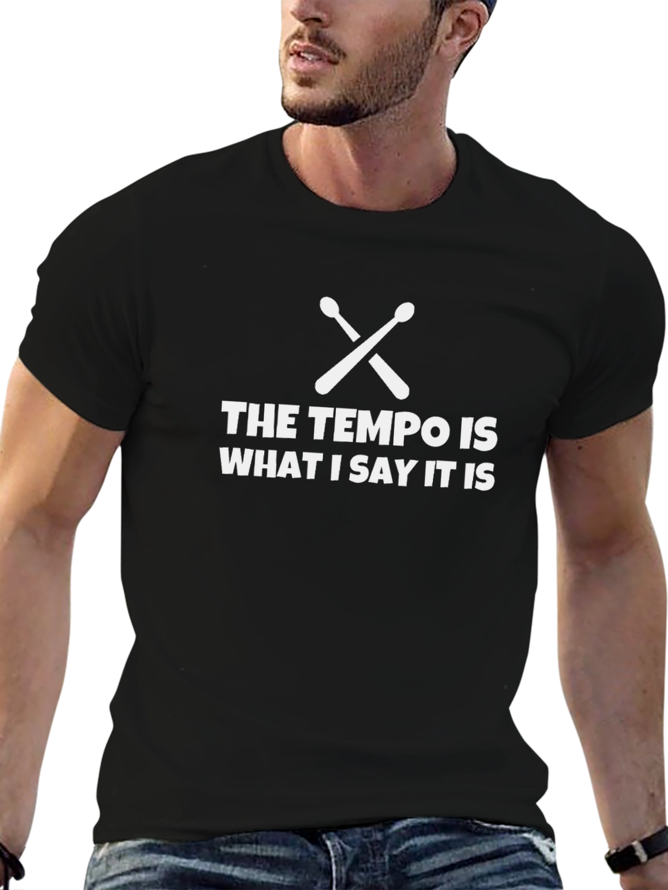 Tempo Drummer T-Shirt - Funny Music Tee
