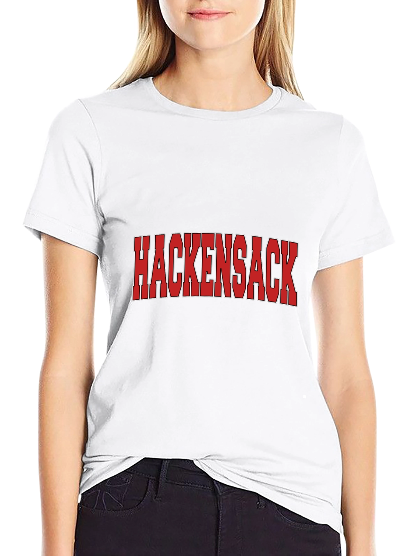Hackensack Black Cotton Graphic T-Shirt
