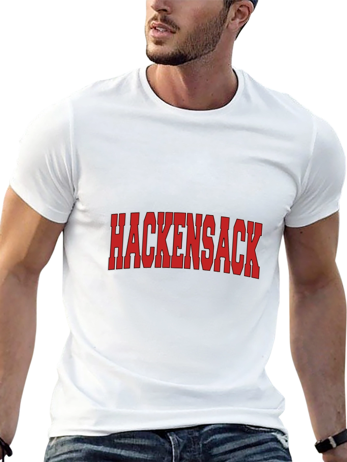 Hackensack Black Cotton Graphic T-Shirt
