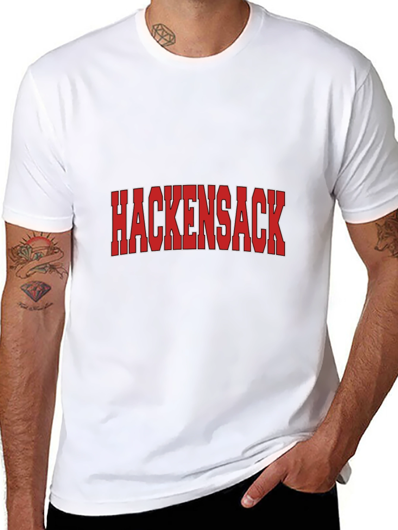 Hackensack Black Cotton Graphic T-Shirt