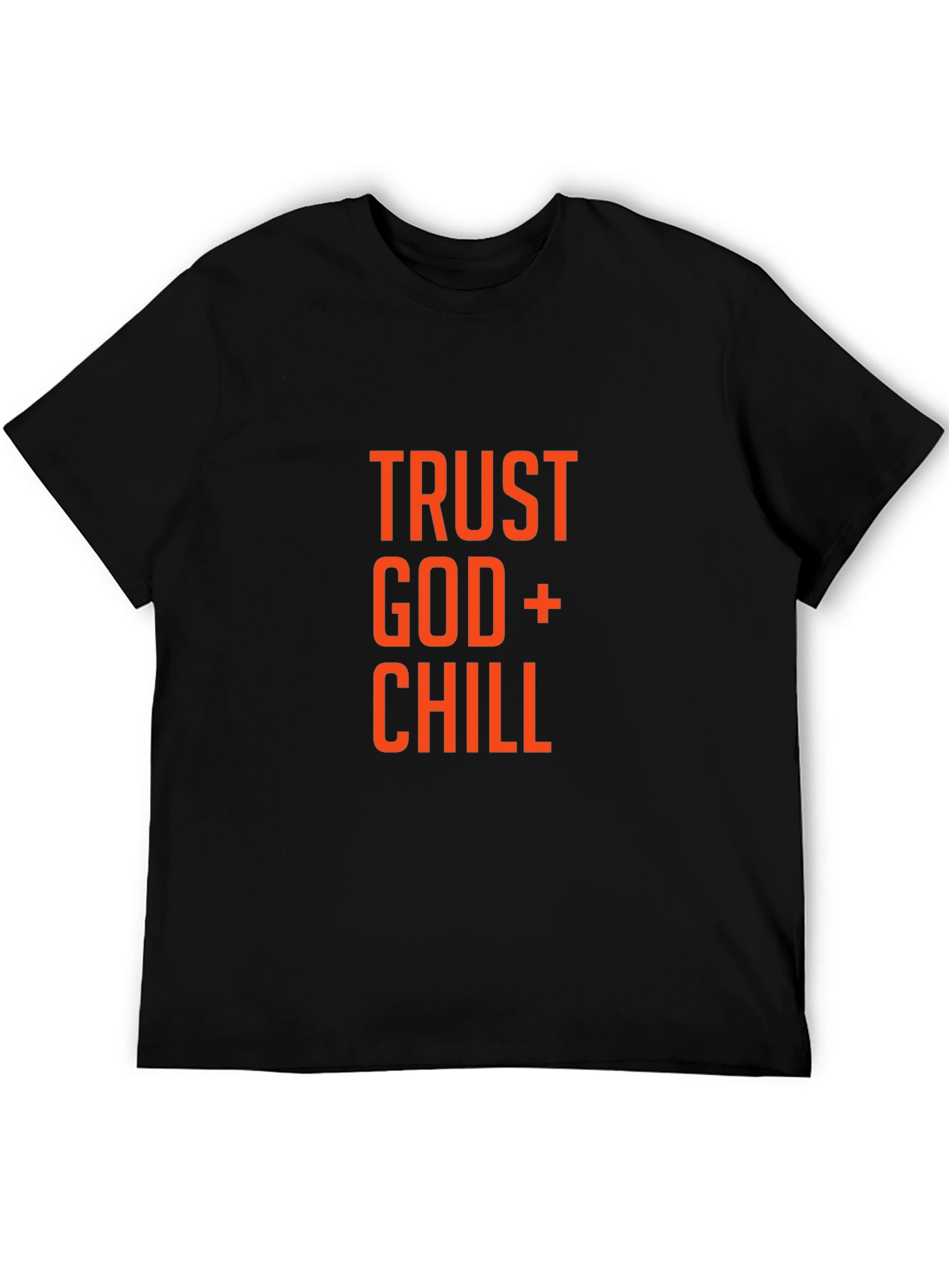 Trust God + Chill Graphic T-Shirt - Black