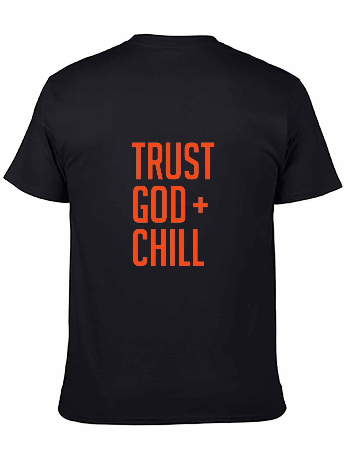 Trust God + Chill Graphic T-Shirt - Black
