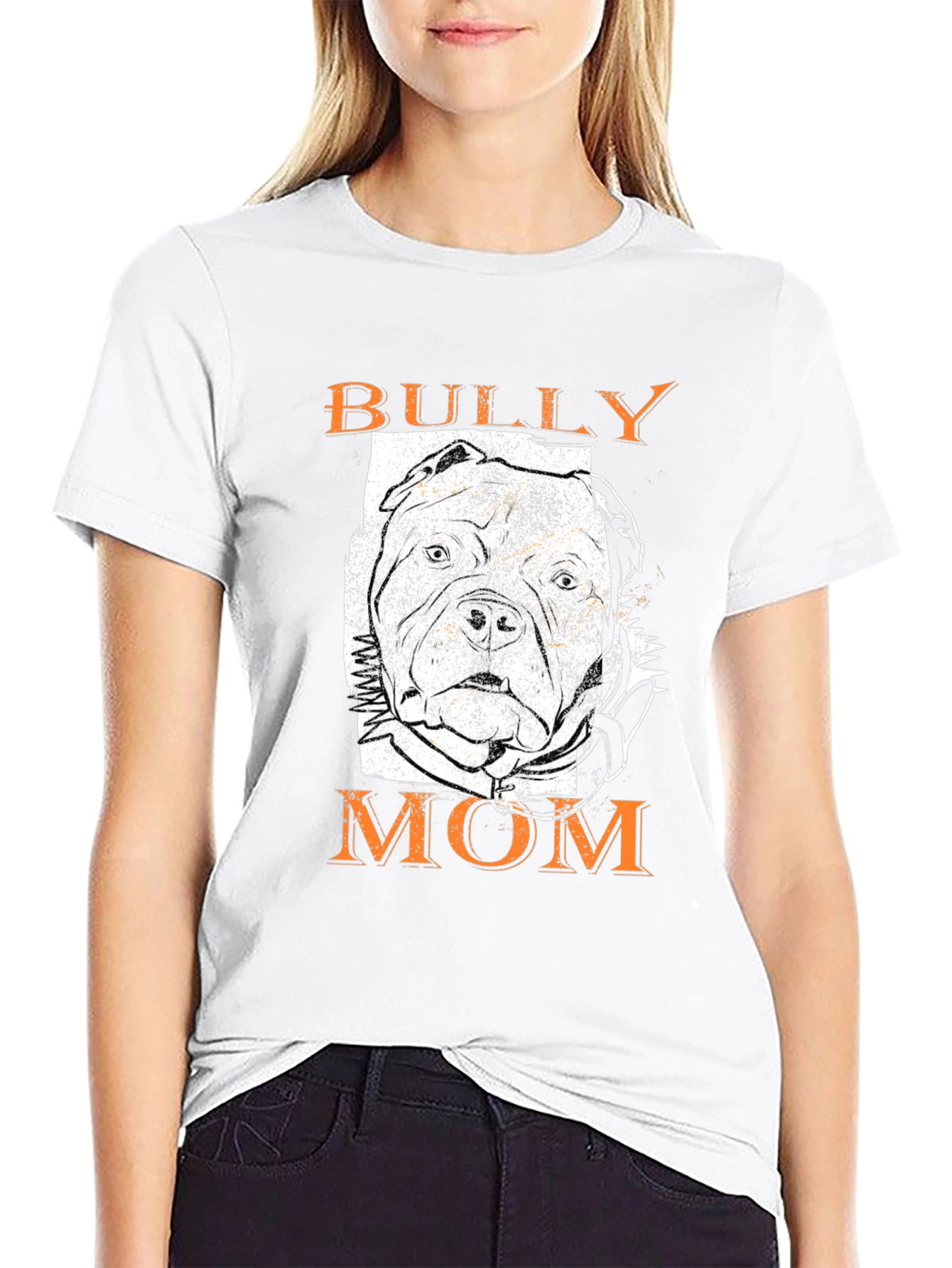 Bully Mom Graphic T-Shirt - Black Dog Lover Tee