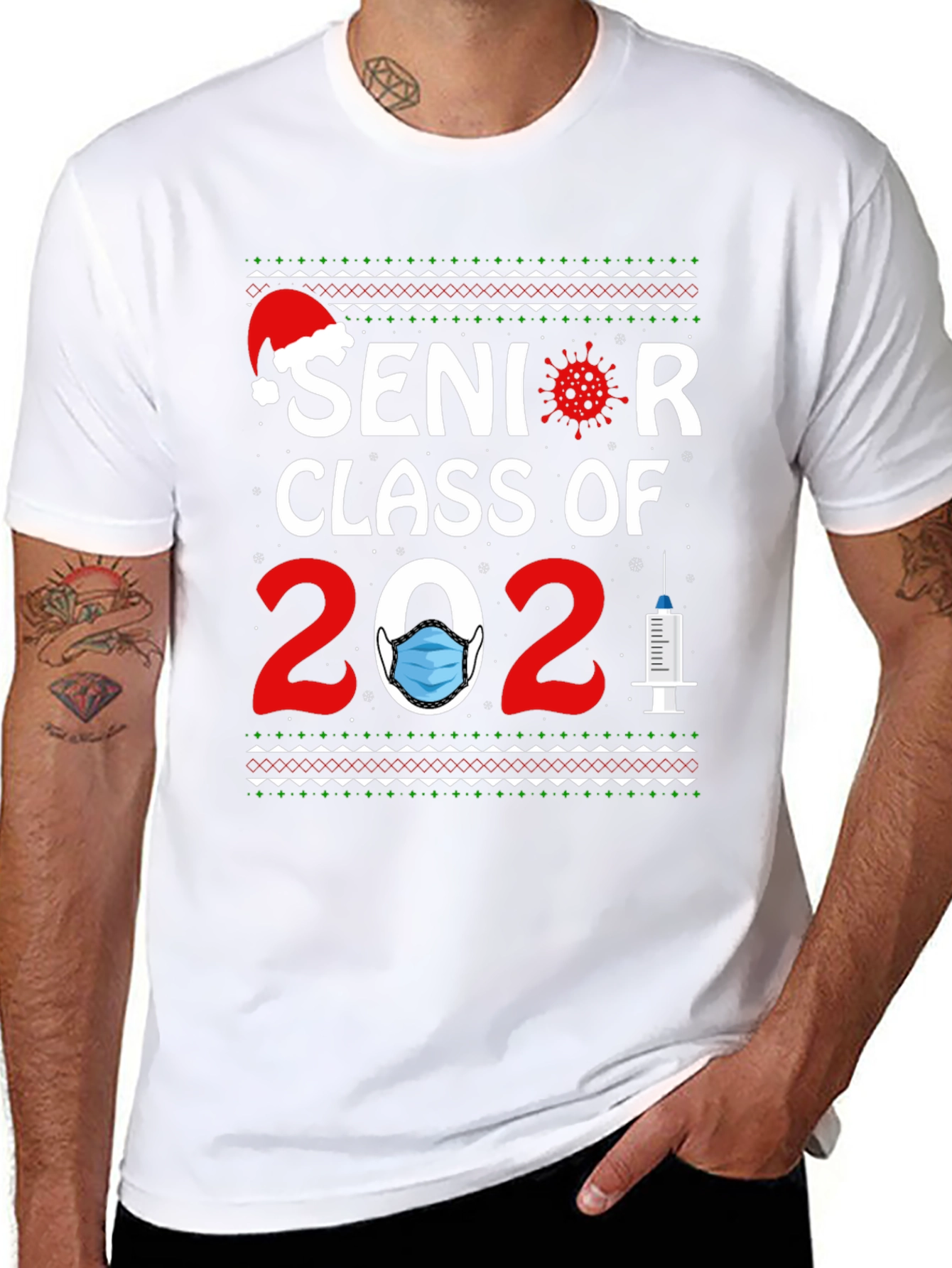 Senior Class of 2021 Ugly Christmas Sweater T-Shirt