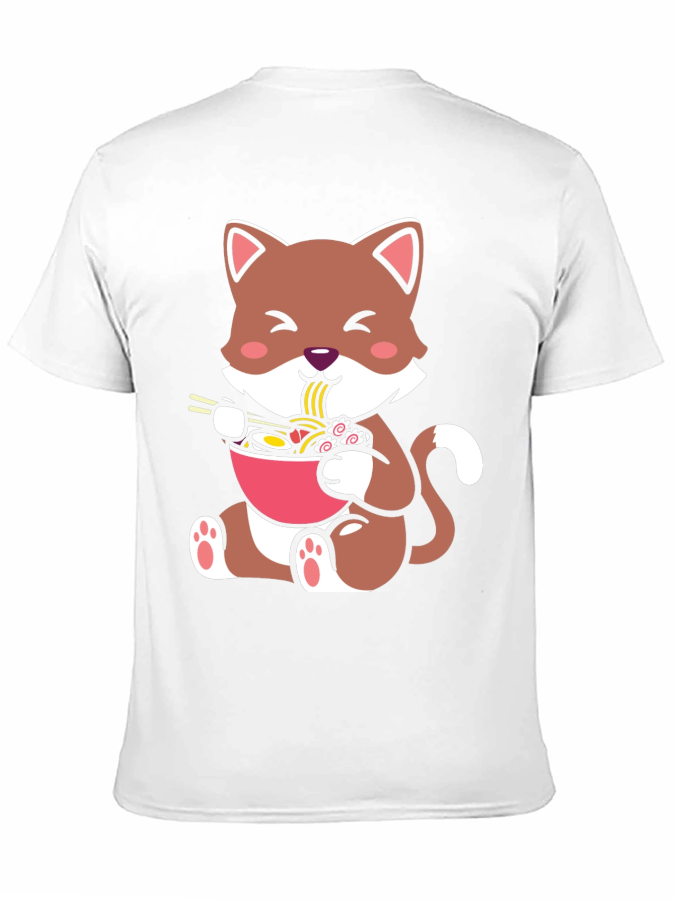 Cute Cat Ramen Bowl Graphic Tee