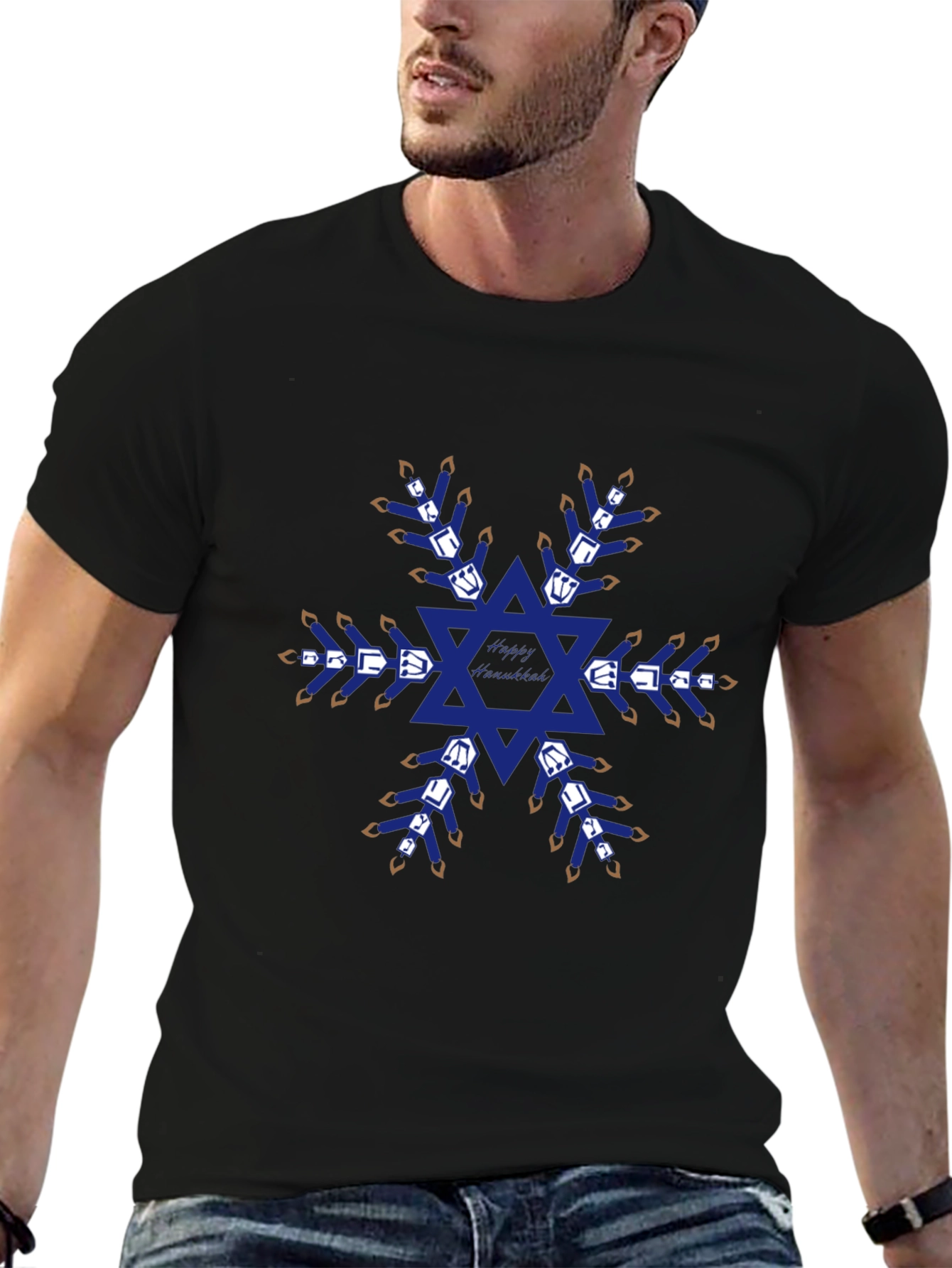 Festive Hanukkah Snowflake T-Shirt