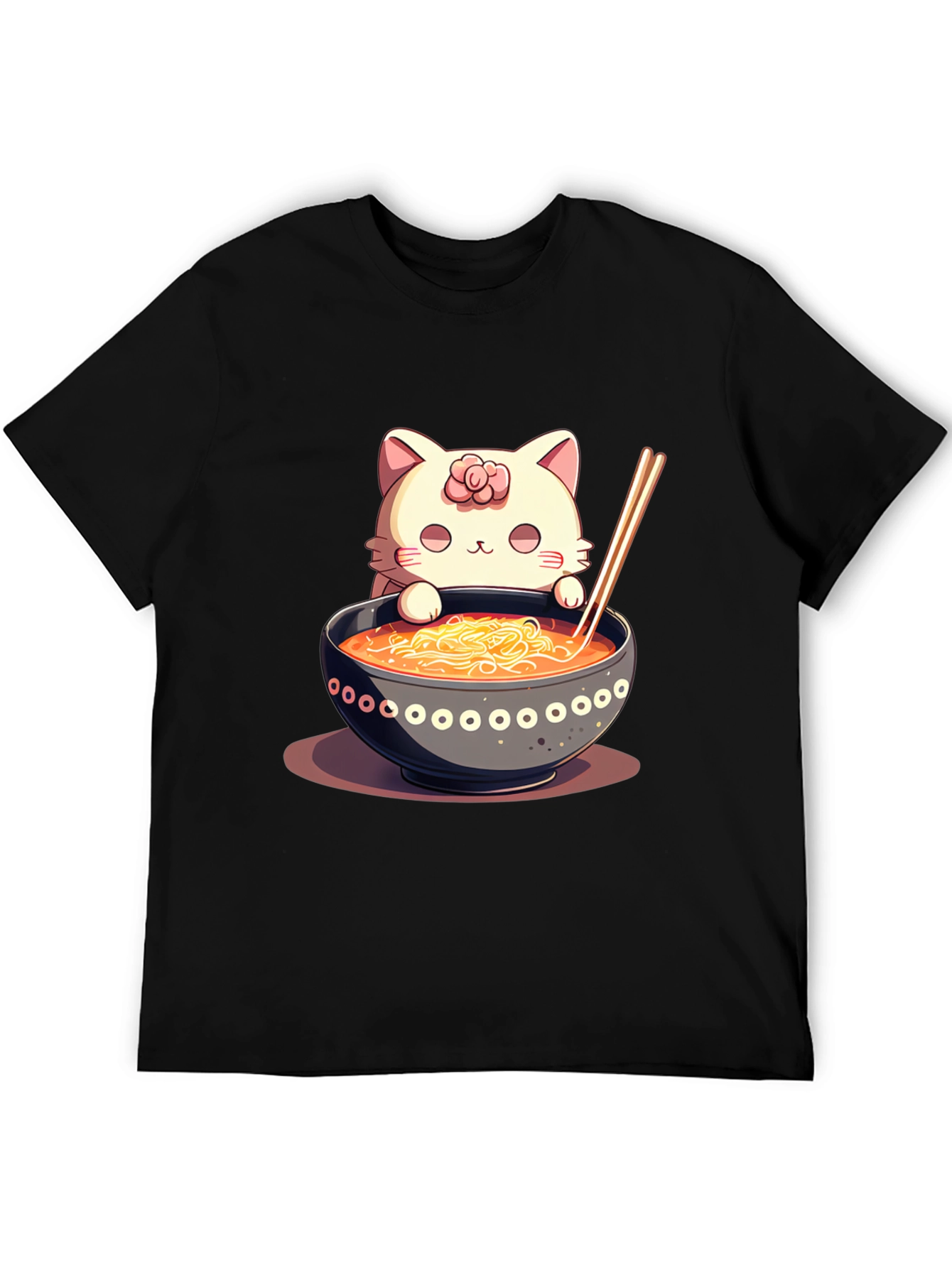 Cat Ramen T-Shirt - Cute Noodle Lover Tee