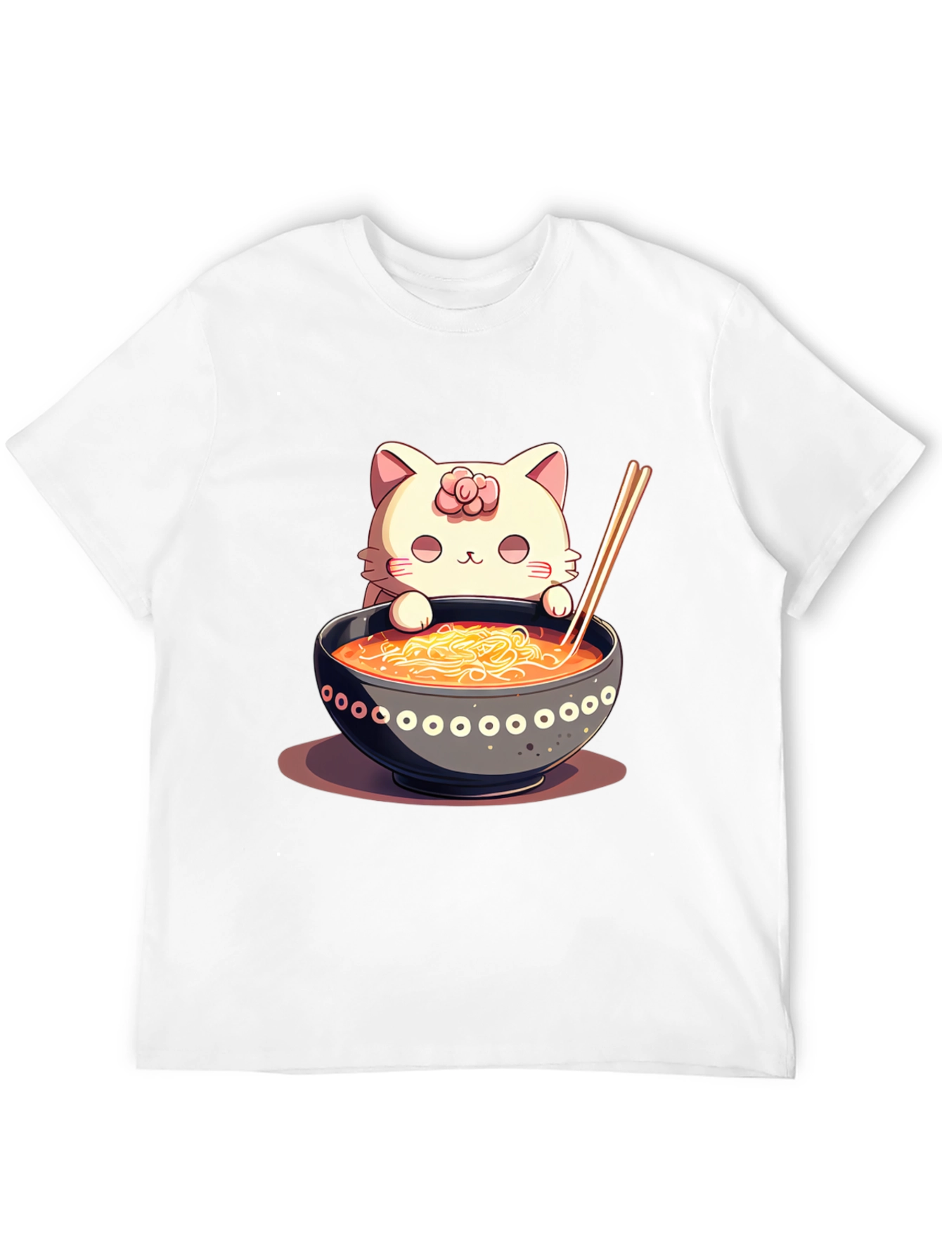 Cat Ramen T-Shirt - Cute Noodle Lover Tee