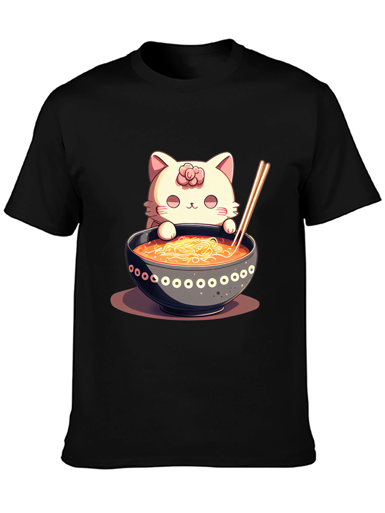 Cat Ramen T-Shirt - Cute Noodle Lover Tee