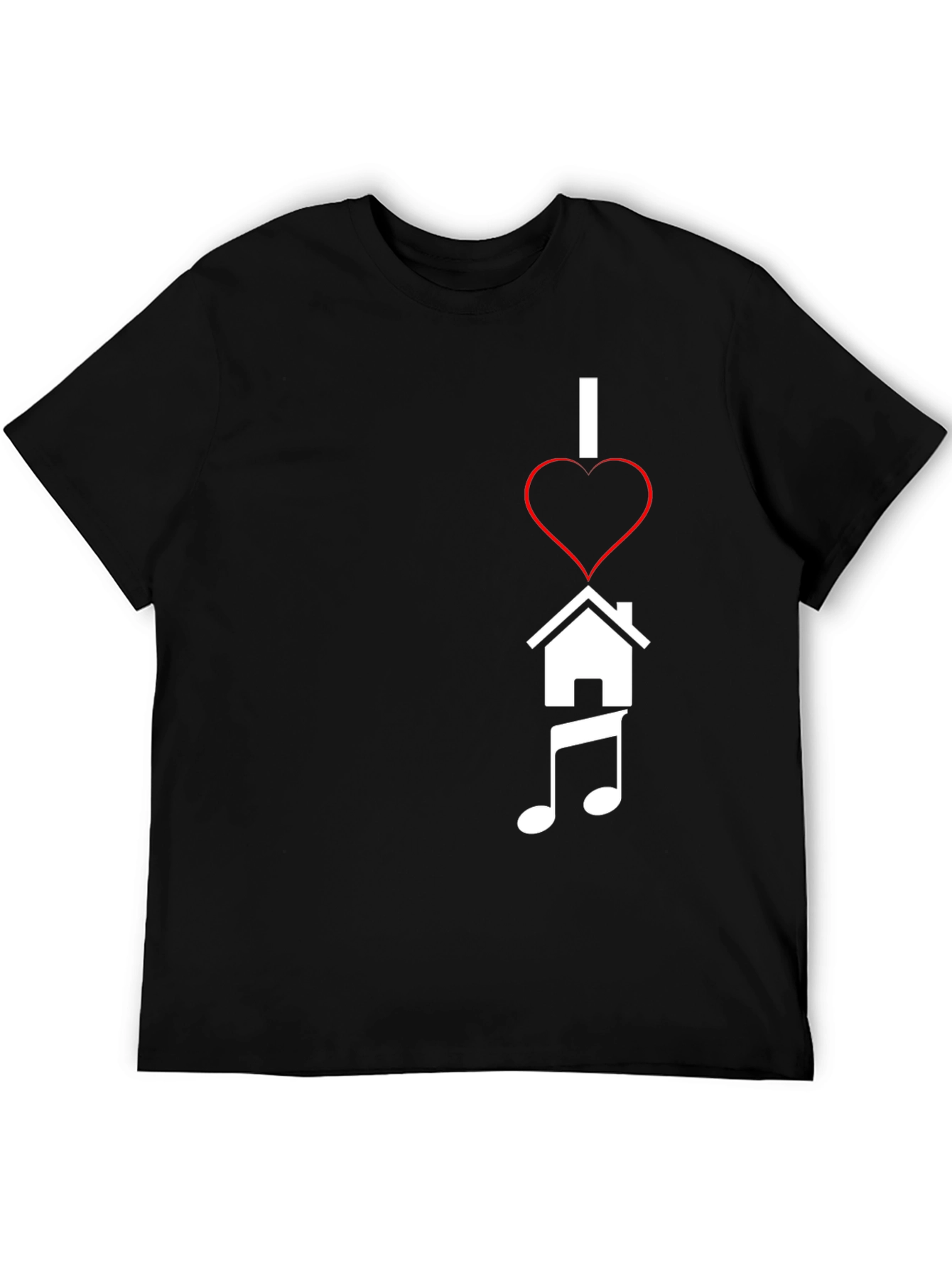 I Heart House Music Black Tee