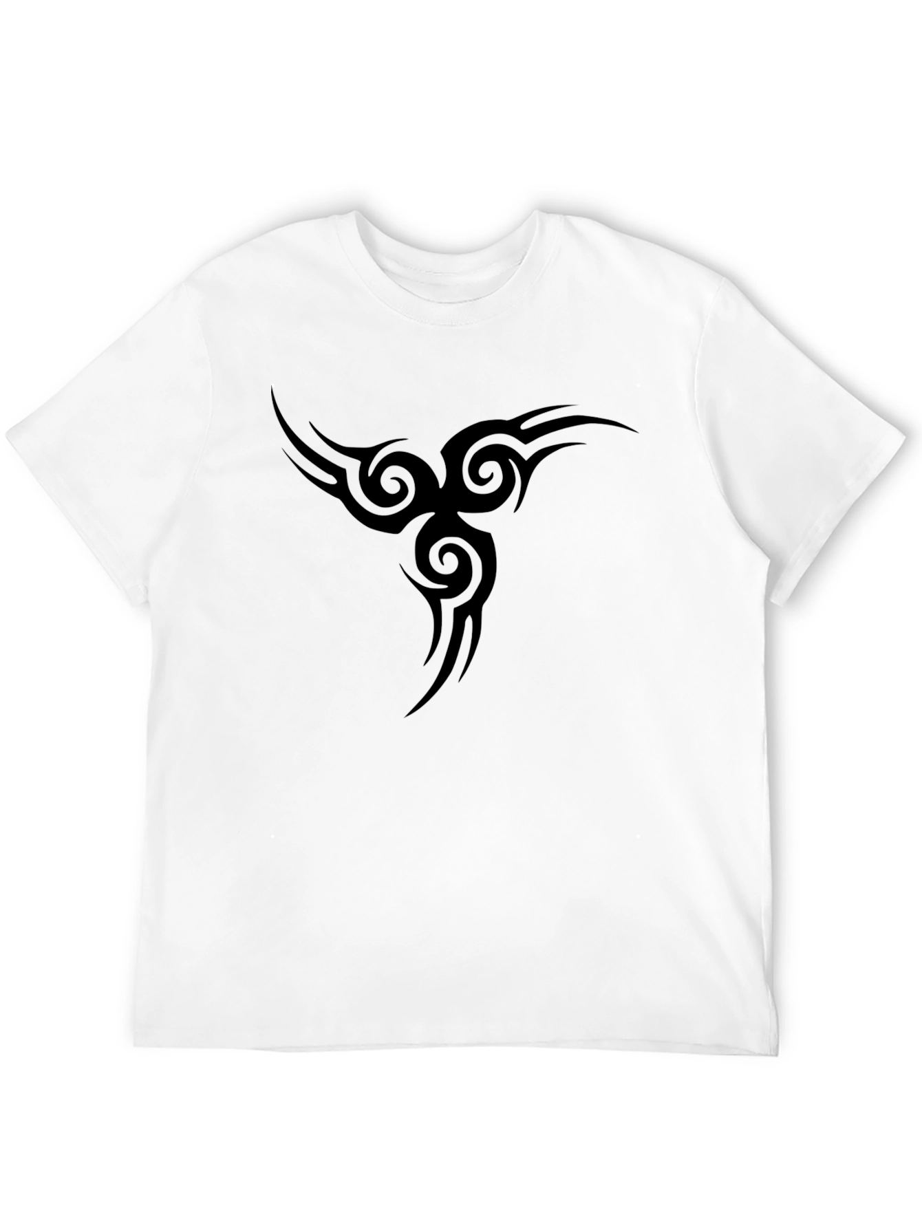 Black T-Shirt with Tribal Tattoo Design