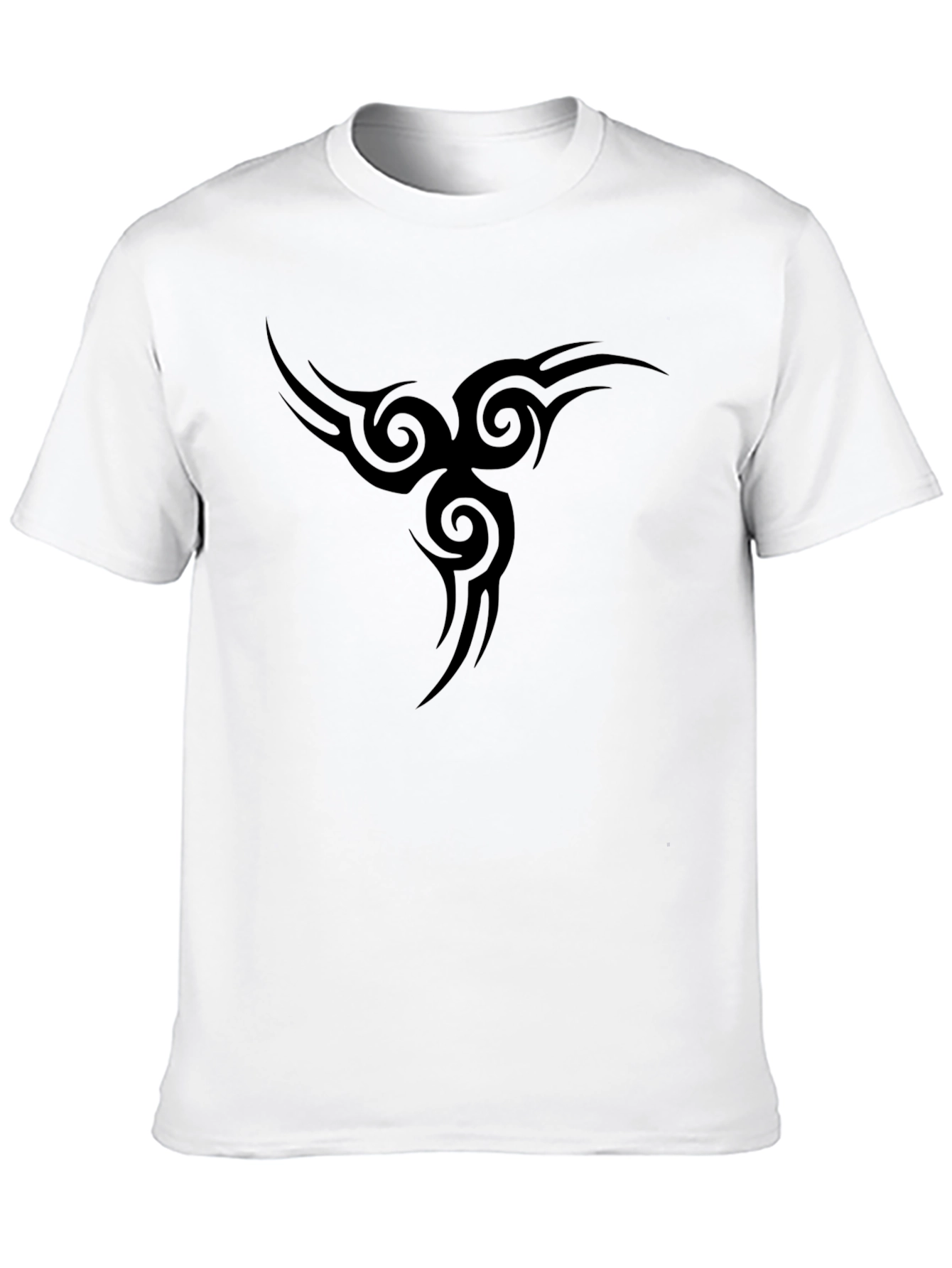 Black T-Shirt with Tribal Tattoo Design