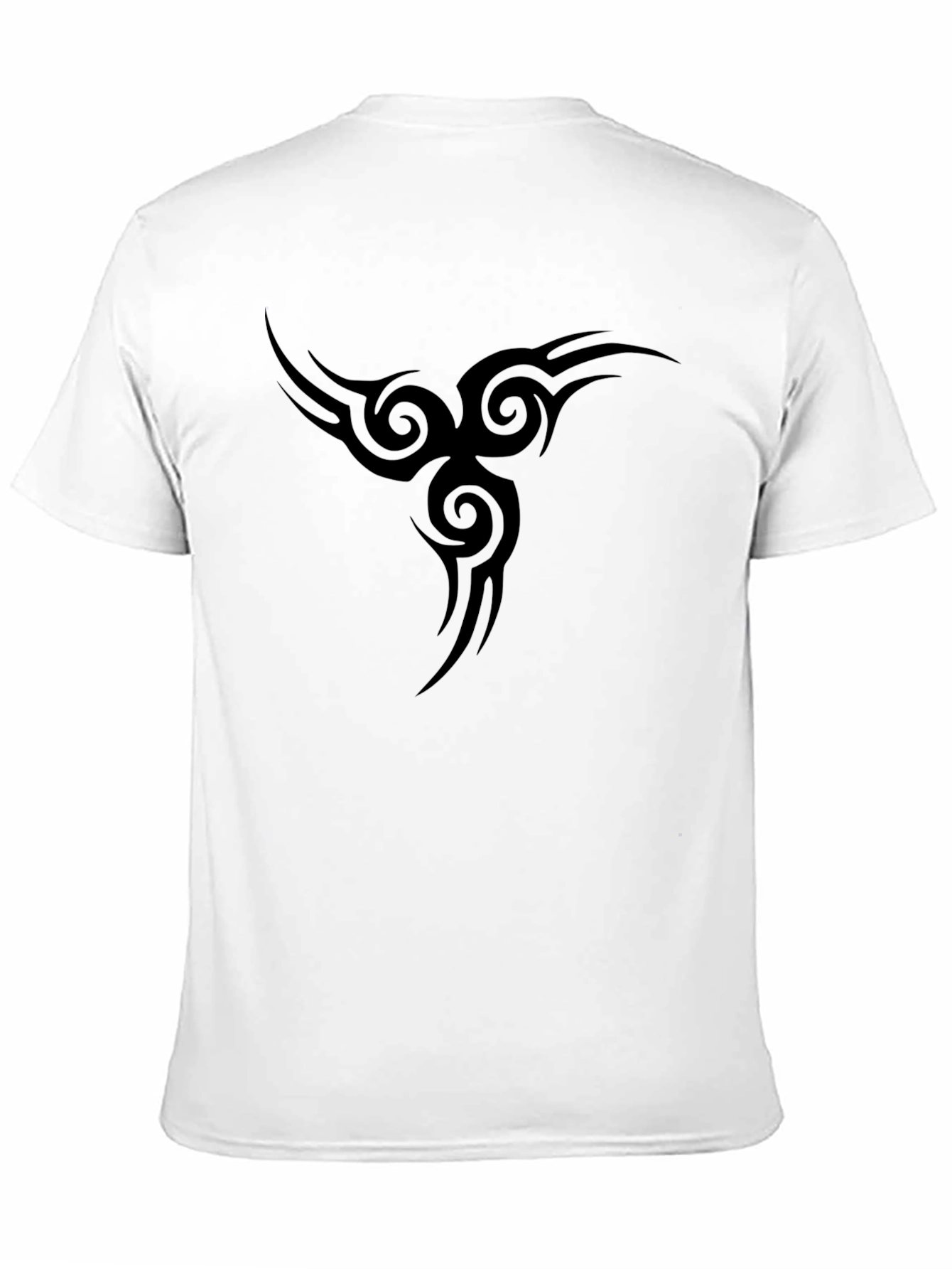 Black T-Shirt with Tribal Tattoo Design