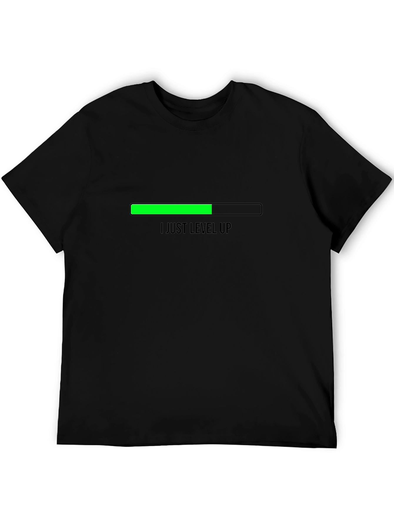 Level Up Black T-Shirt for Gamers