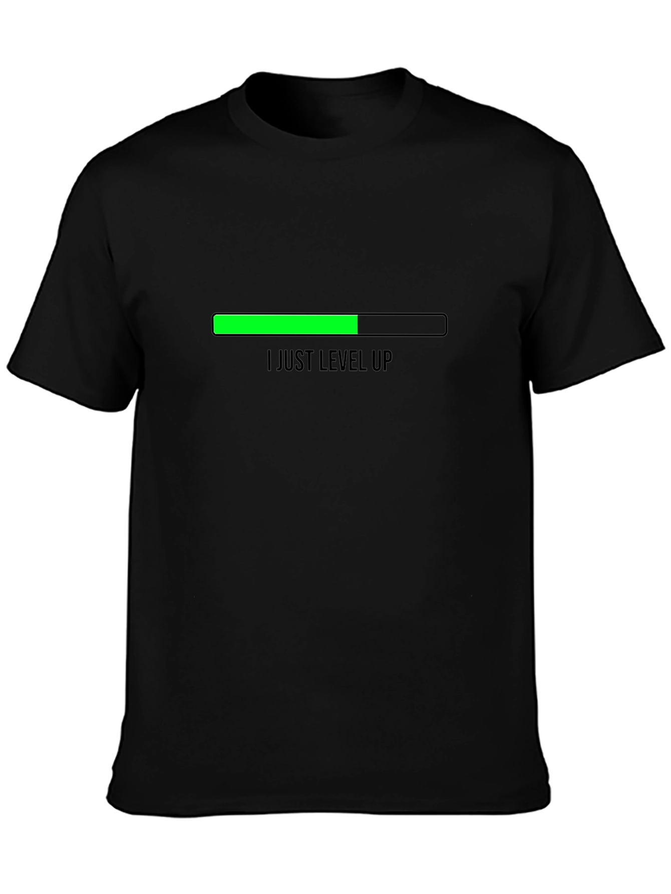 Level Up Black T-Shirt for Gamers