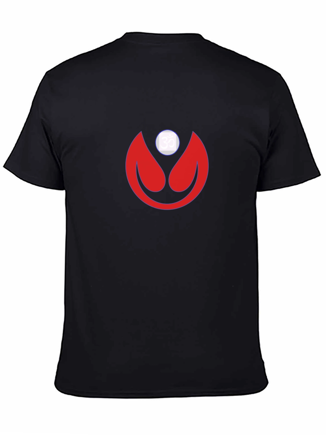 Modern Graphic Tee - Red Abstract Design on Black