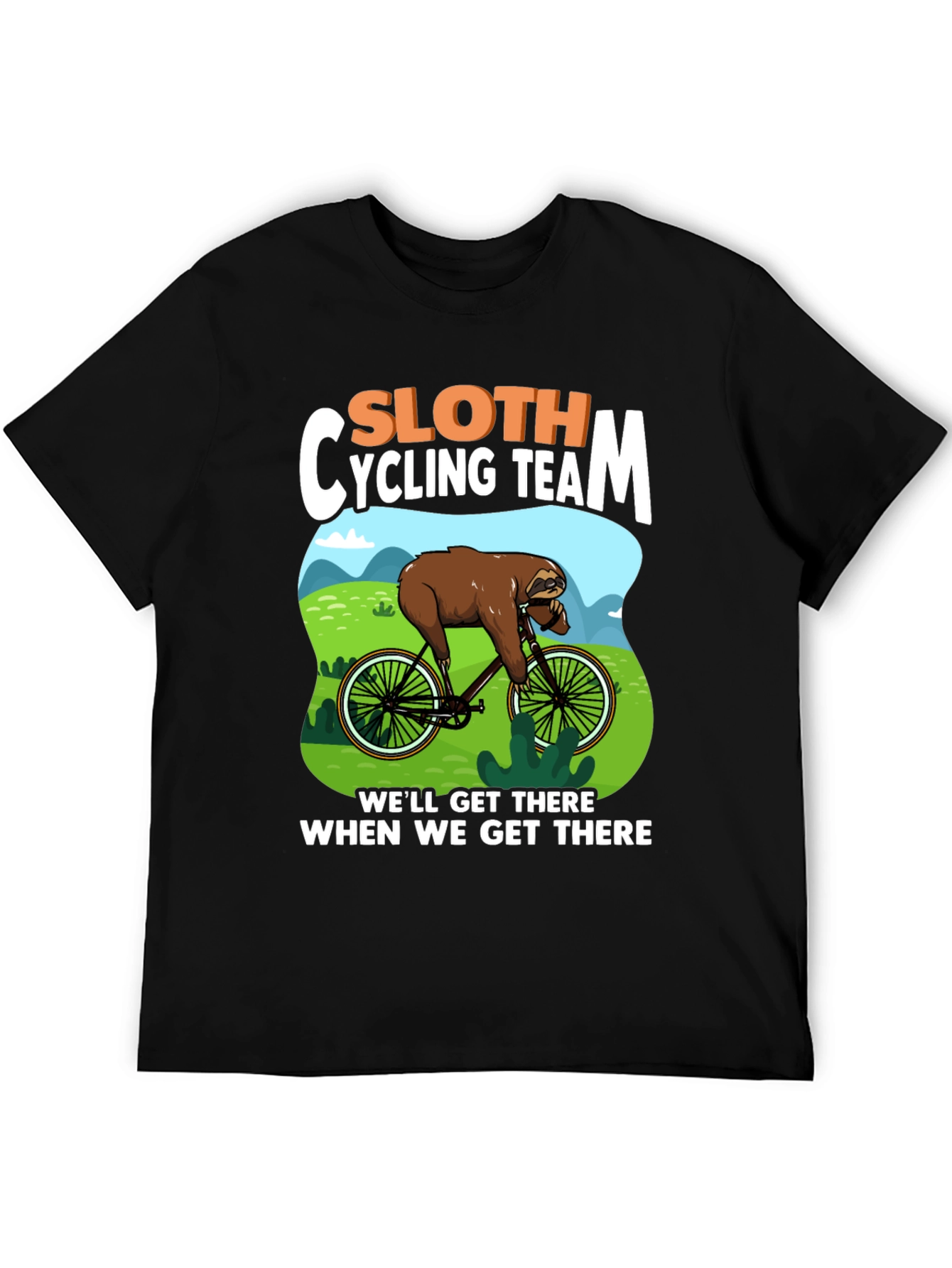 Sloth Cycling Team T-Shirt - Funny Animal Design