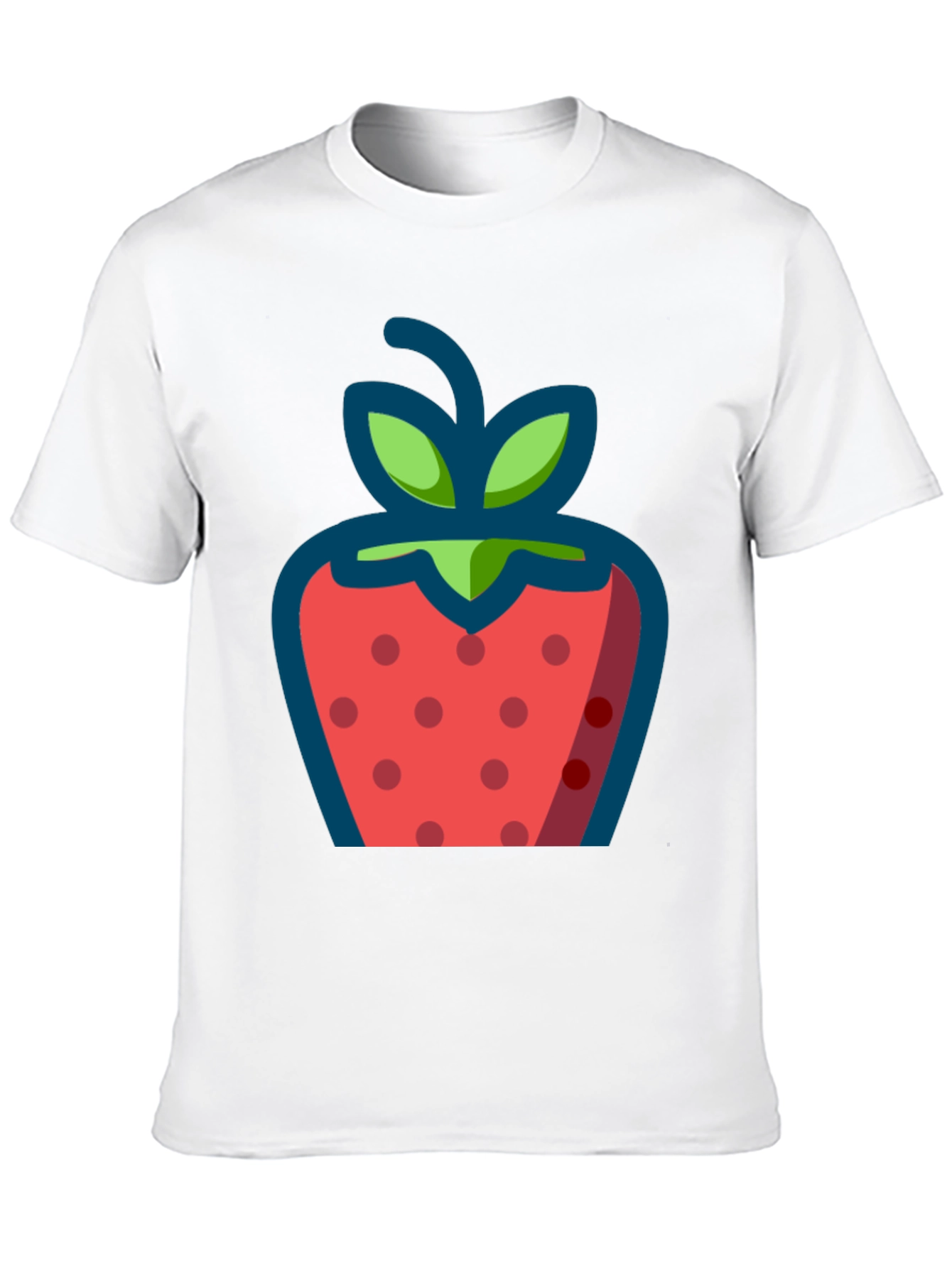 Strawberry Graphic Black T-Shirt - Casual Style