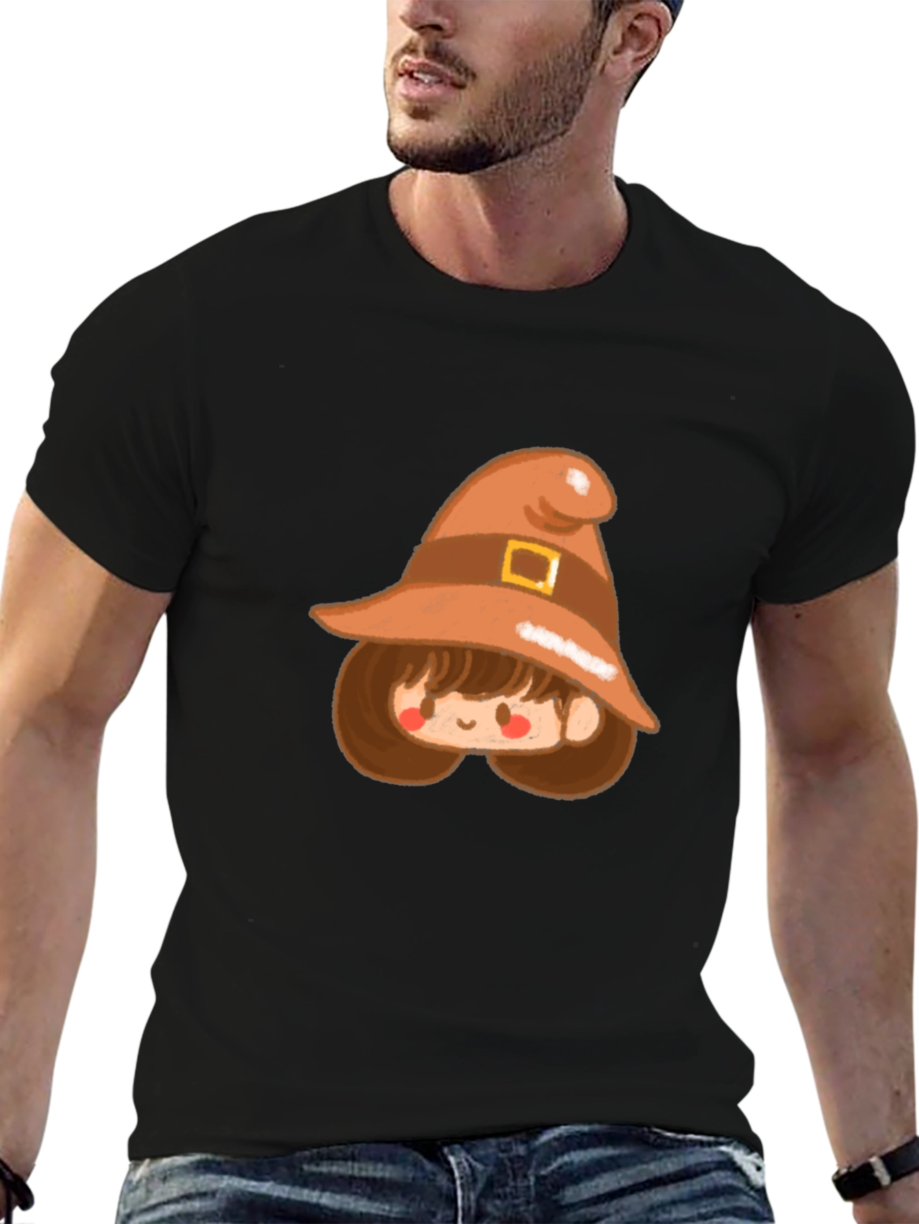Whimsical Witch Cartoon Tee