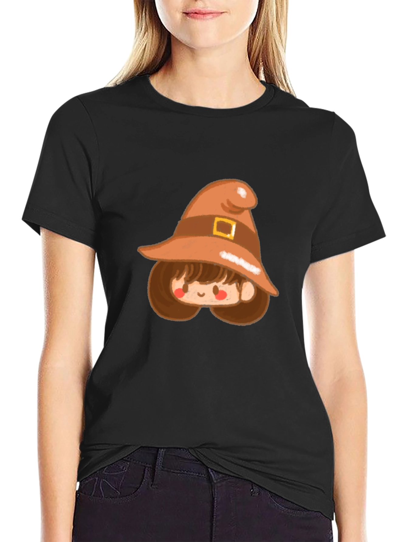 Whimsical Witch Cartoon Tee