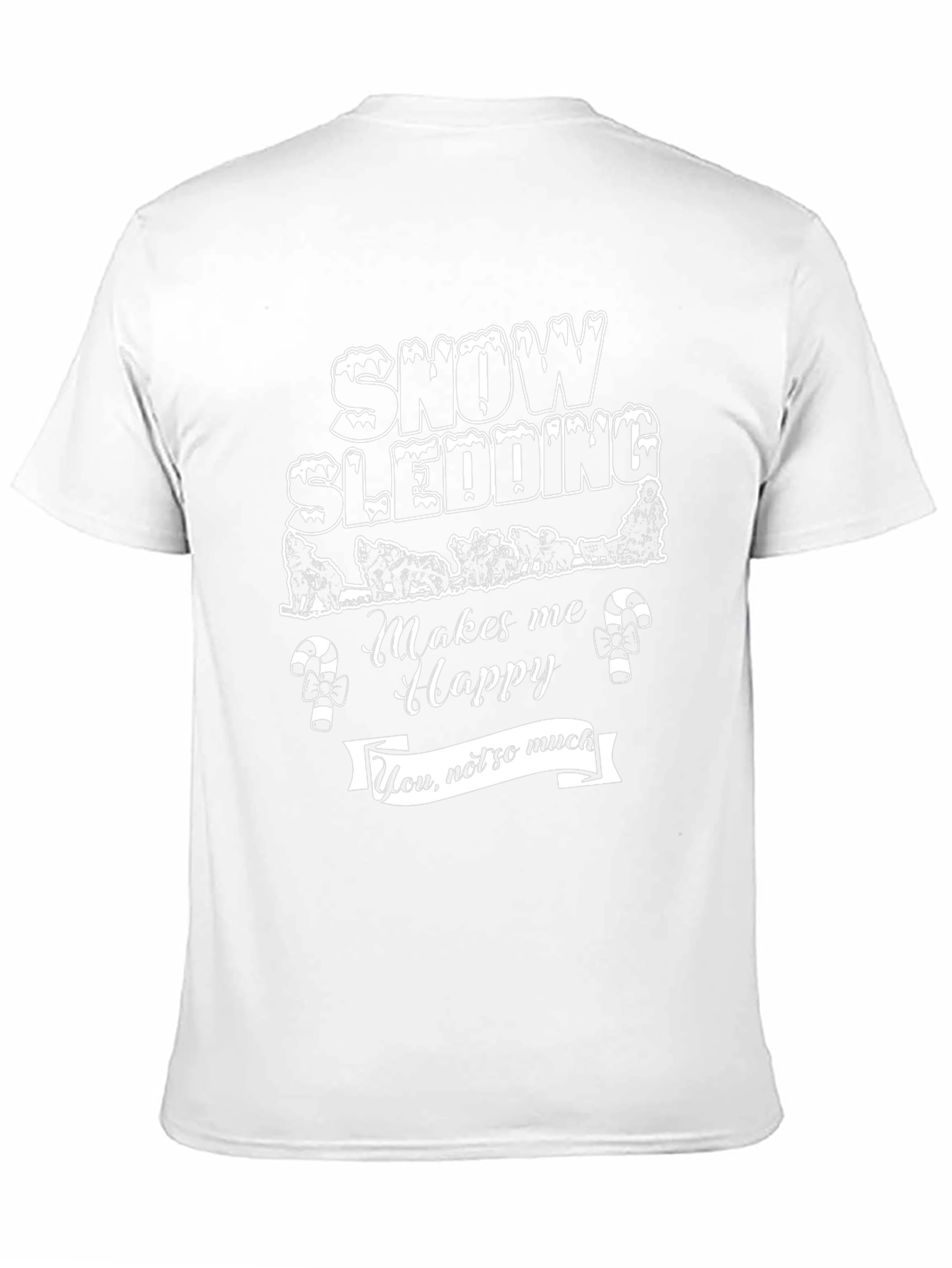 Snow Sledding Funny Graphic Tee