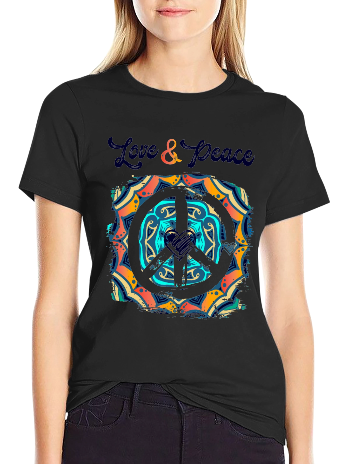 Love & Peace Graphic T-Shirt