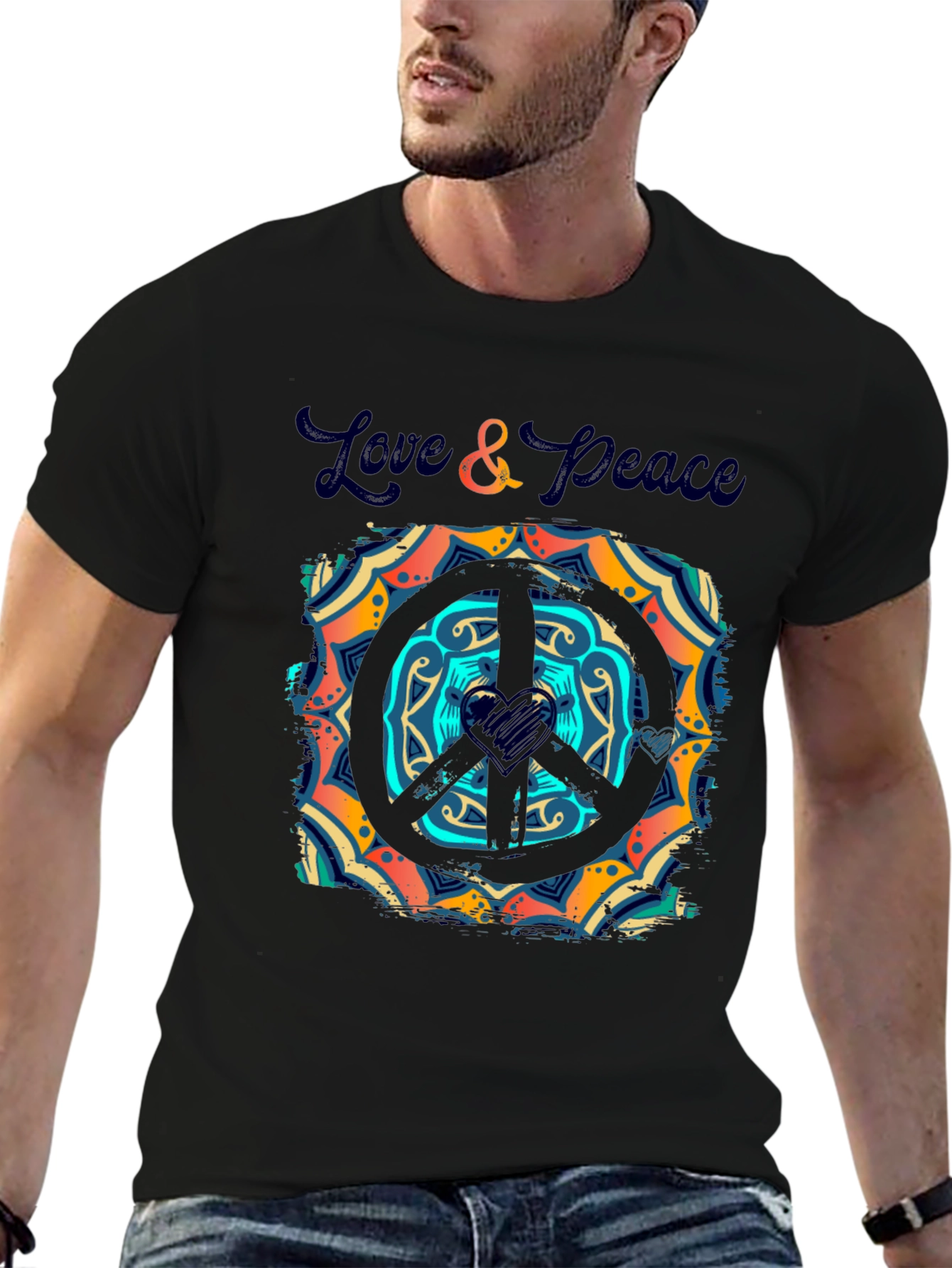 Love & Peace Graphic T-Shirt