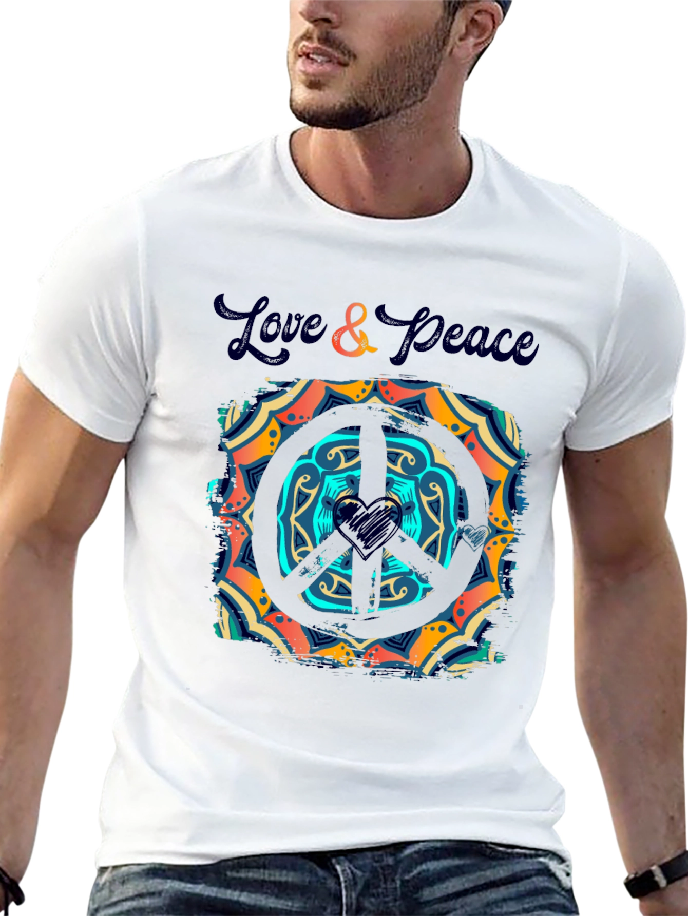 Love & Peace Graphic T-Shirt