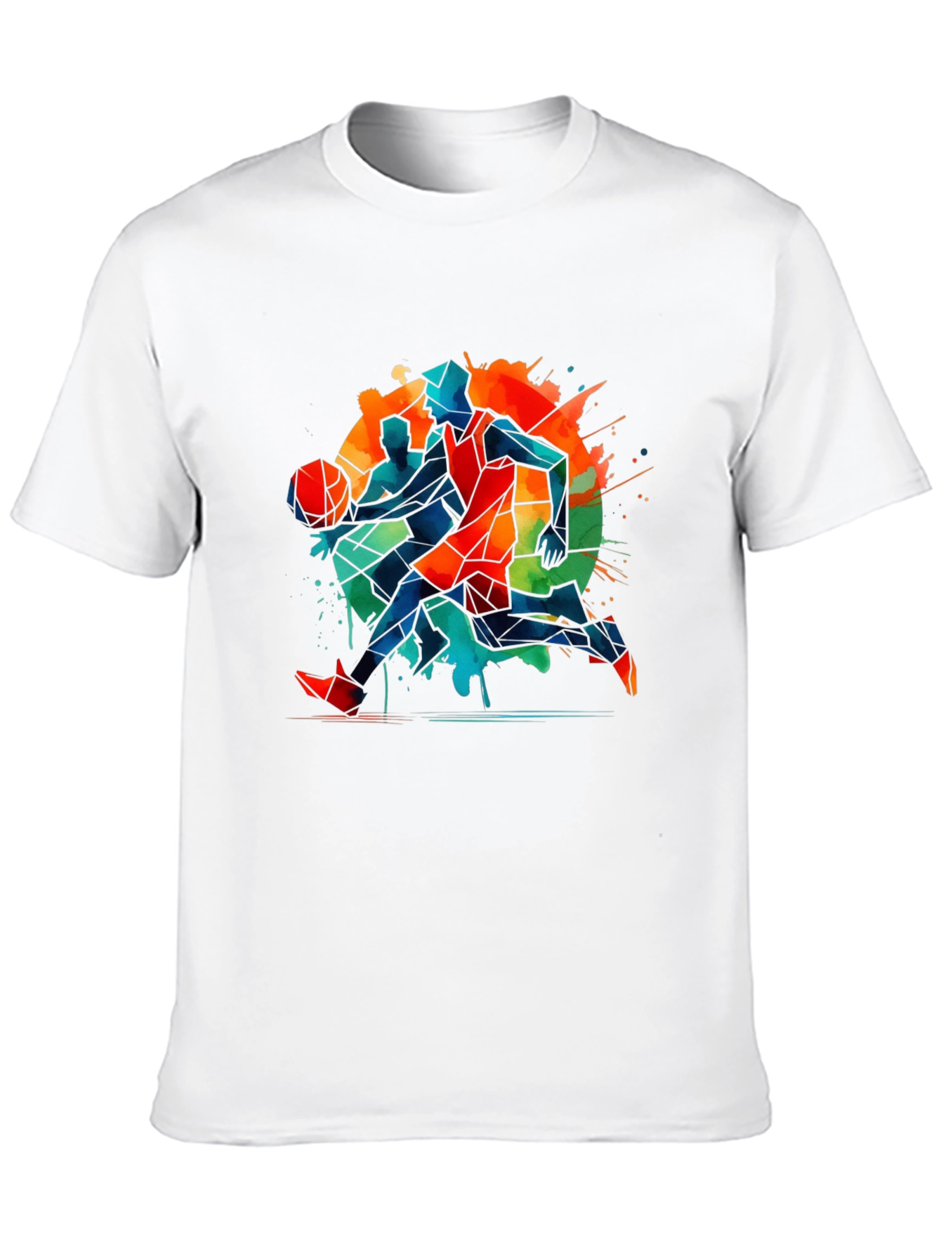 Basketball Art Graphic Tee - Modern Abstract Design