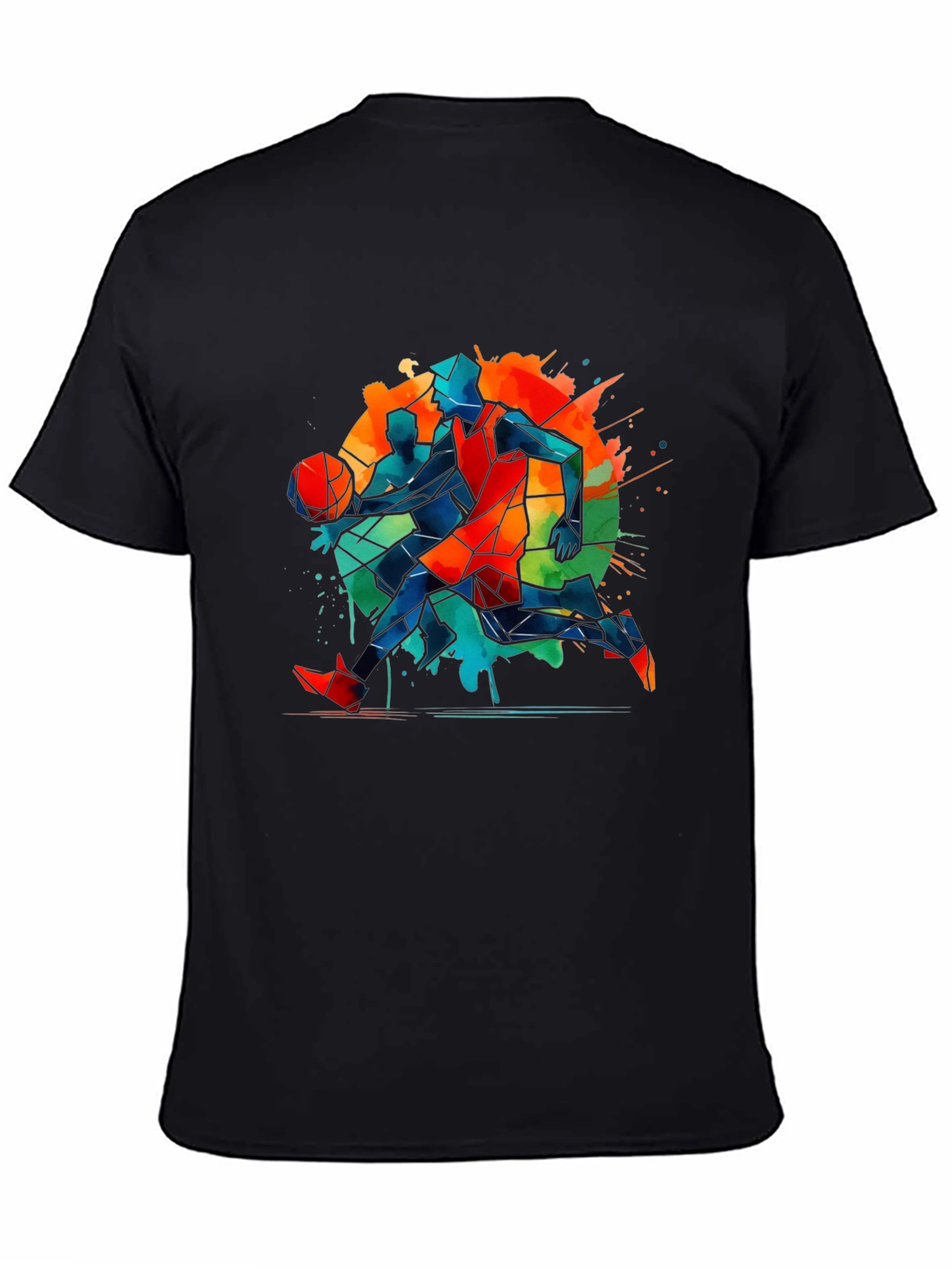 Basketball Art Graphic Tee - Modern Abstract Design