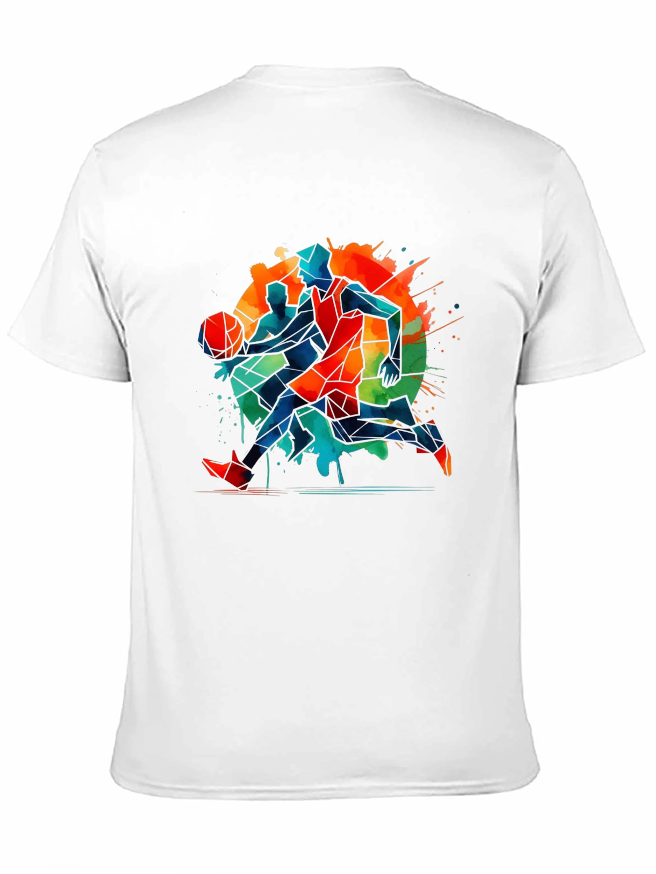 Basketball Art Graphic Tee - Modern Abstract Design